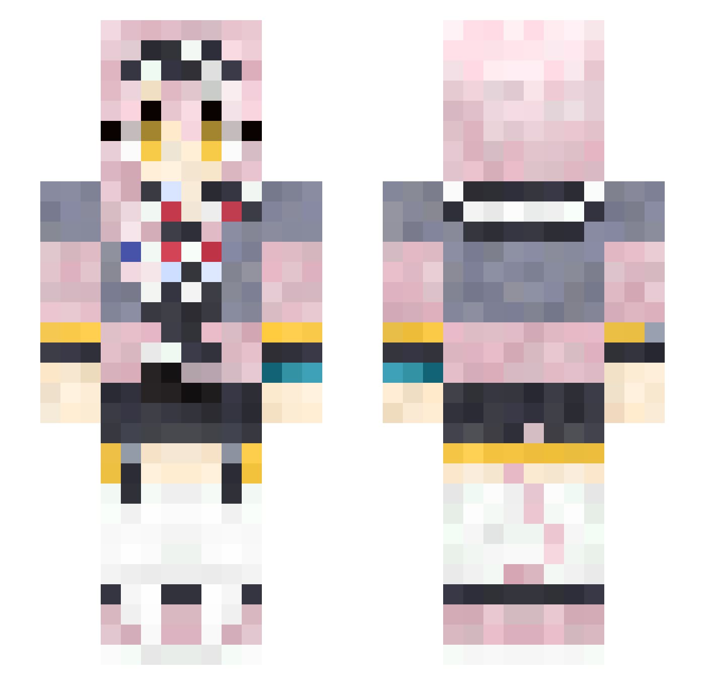 DR_HN Minecraft skin, front and back view
