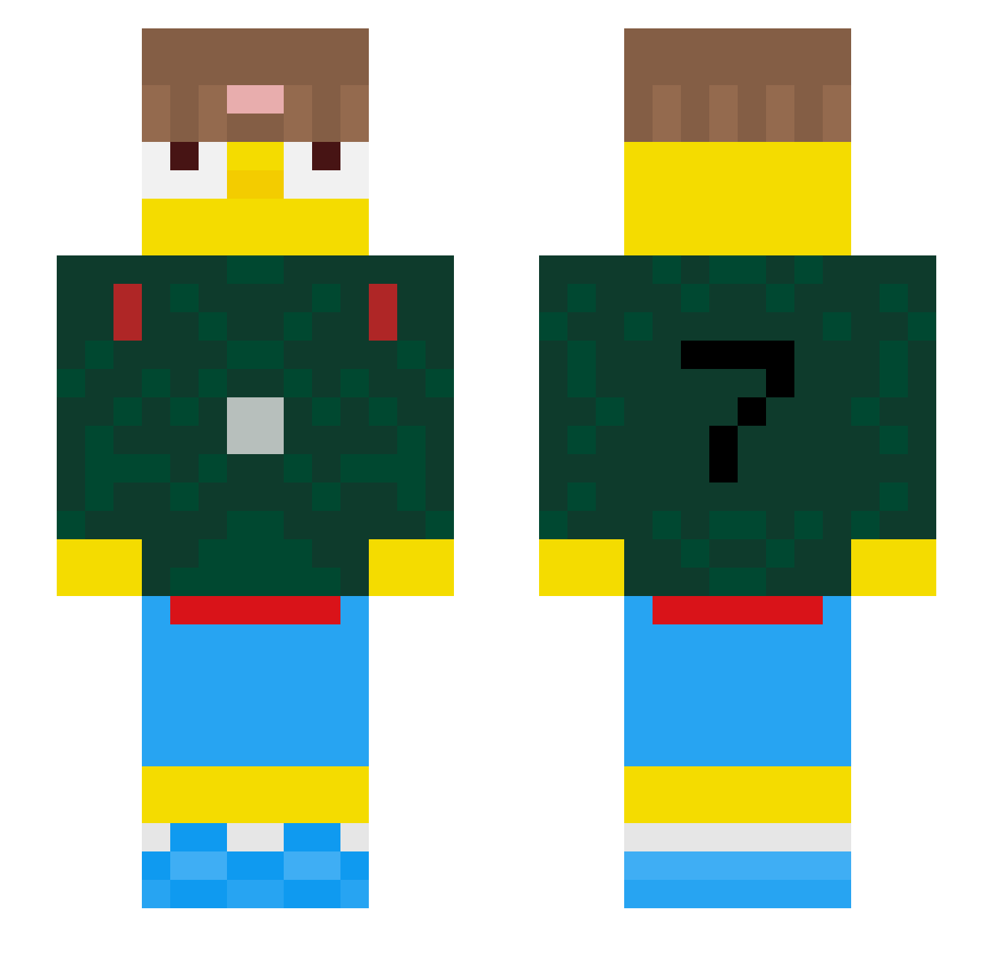 4lvy Minecraft skin, front and back view