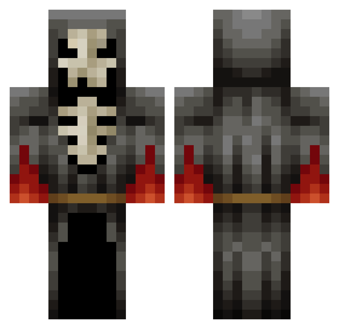 _Shojen_ Minecraft skin, front and back view