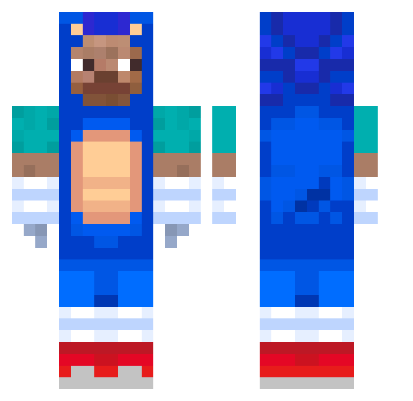 SirRupert21 Minecraft skin, front and back view