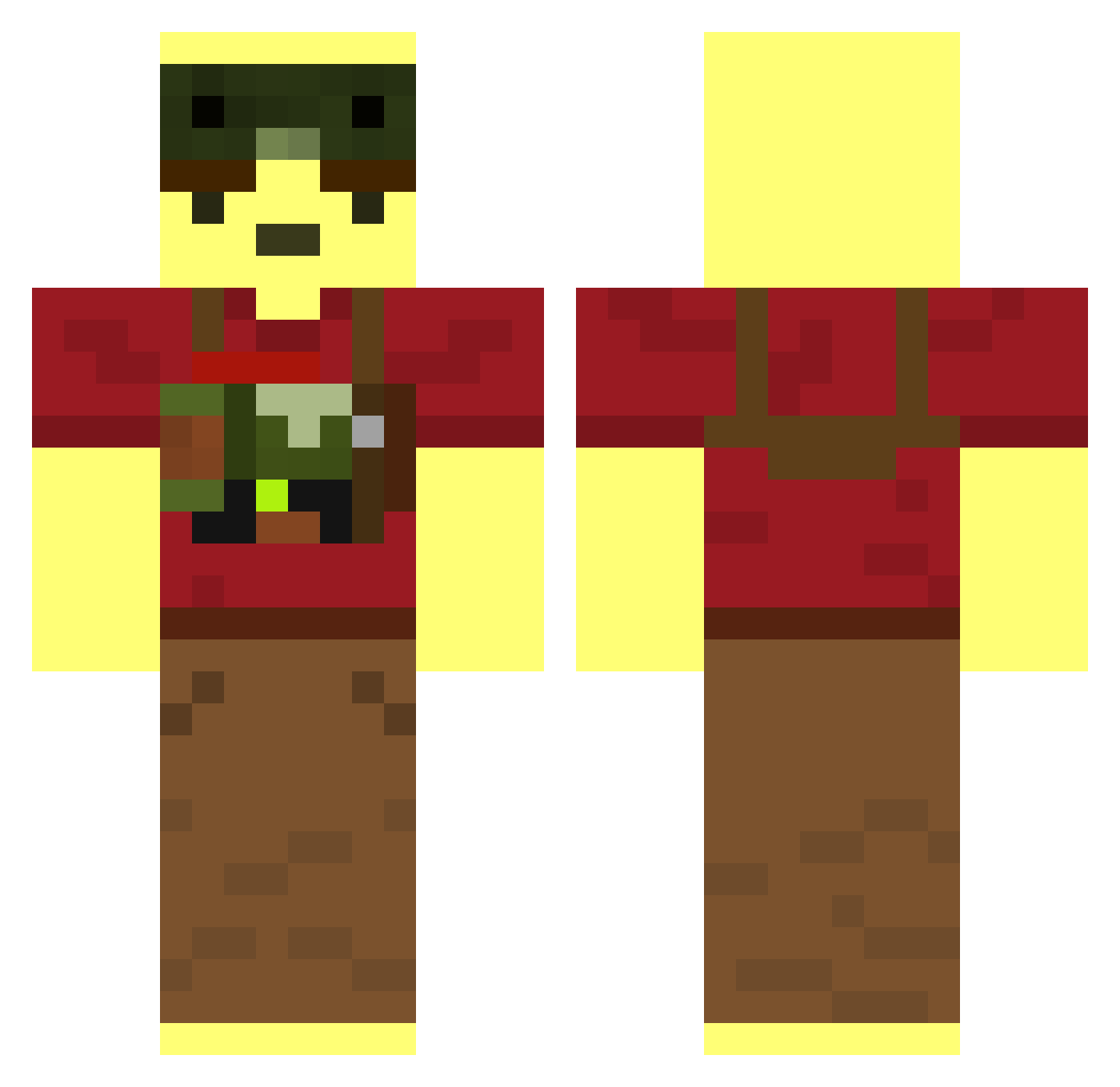 autism_gaming Minecraft skin, front and back view