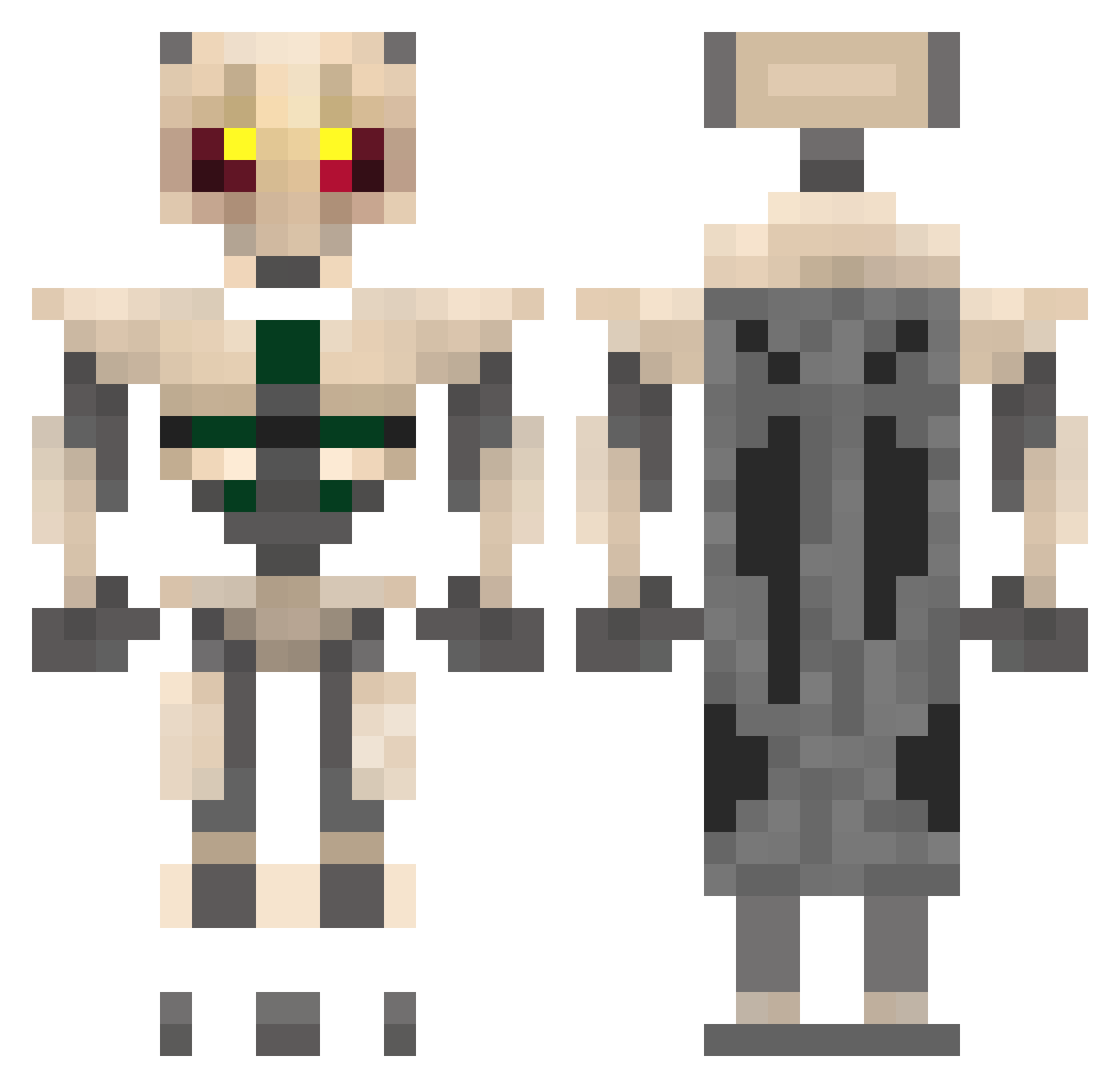 zSak7r4 Minecraft skin, front and back view