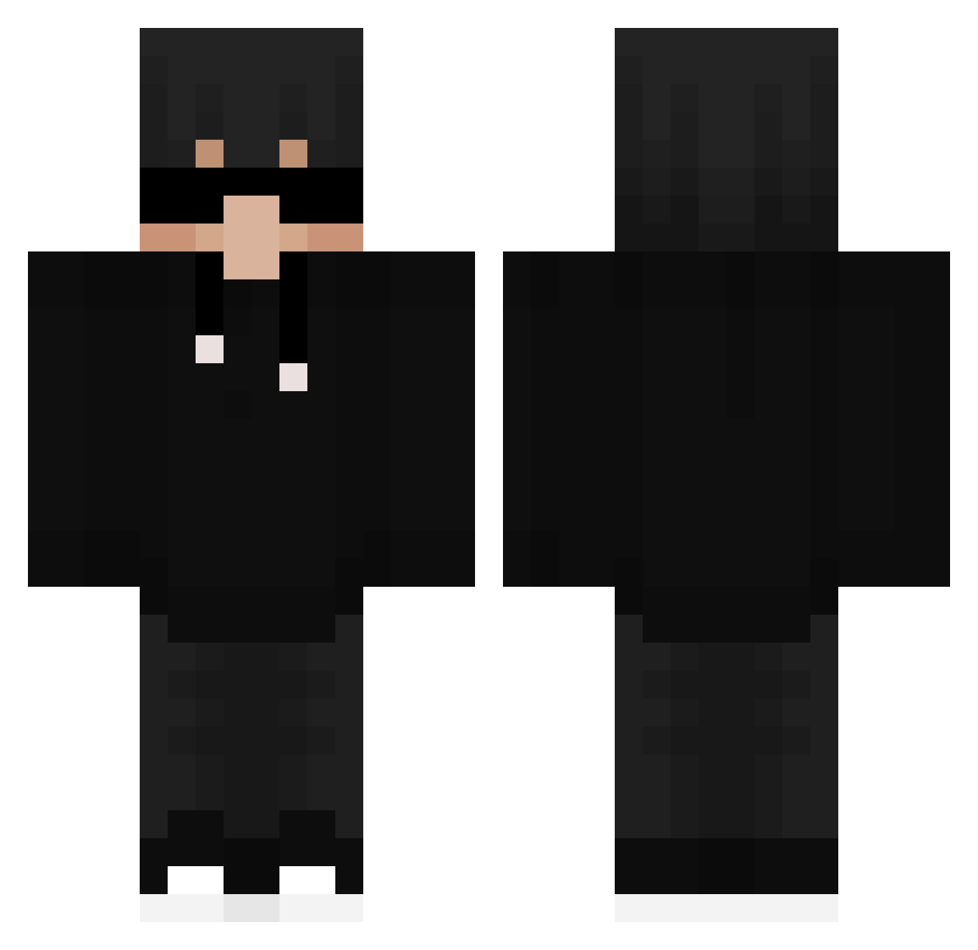Quixwyd Minecraft skin, front and back view