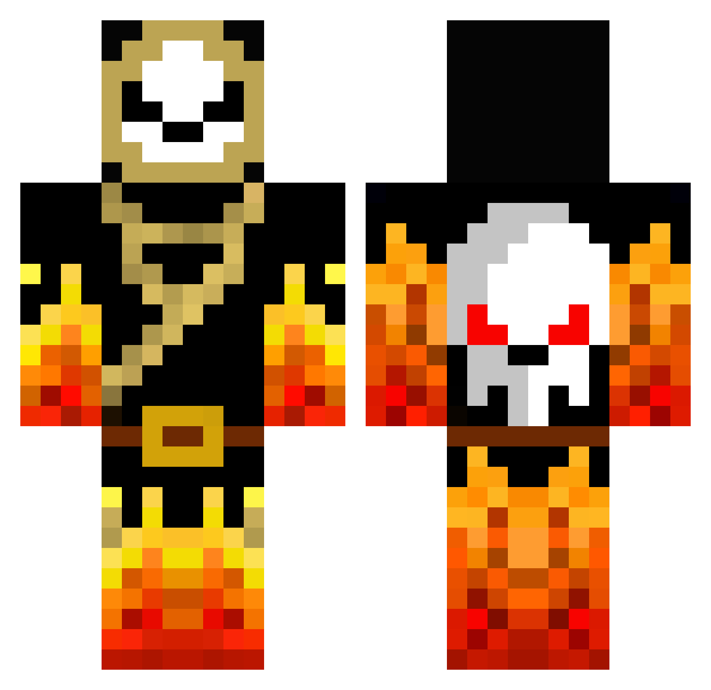 salvagovago Minecraft skin, front and back view