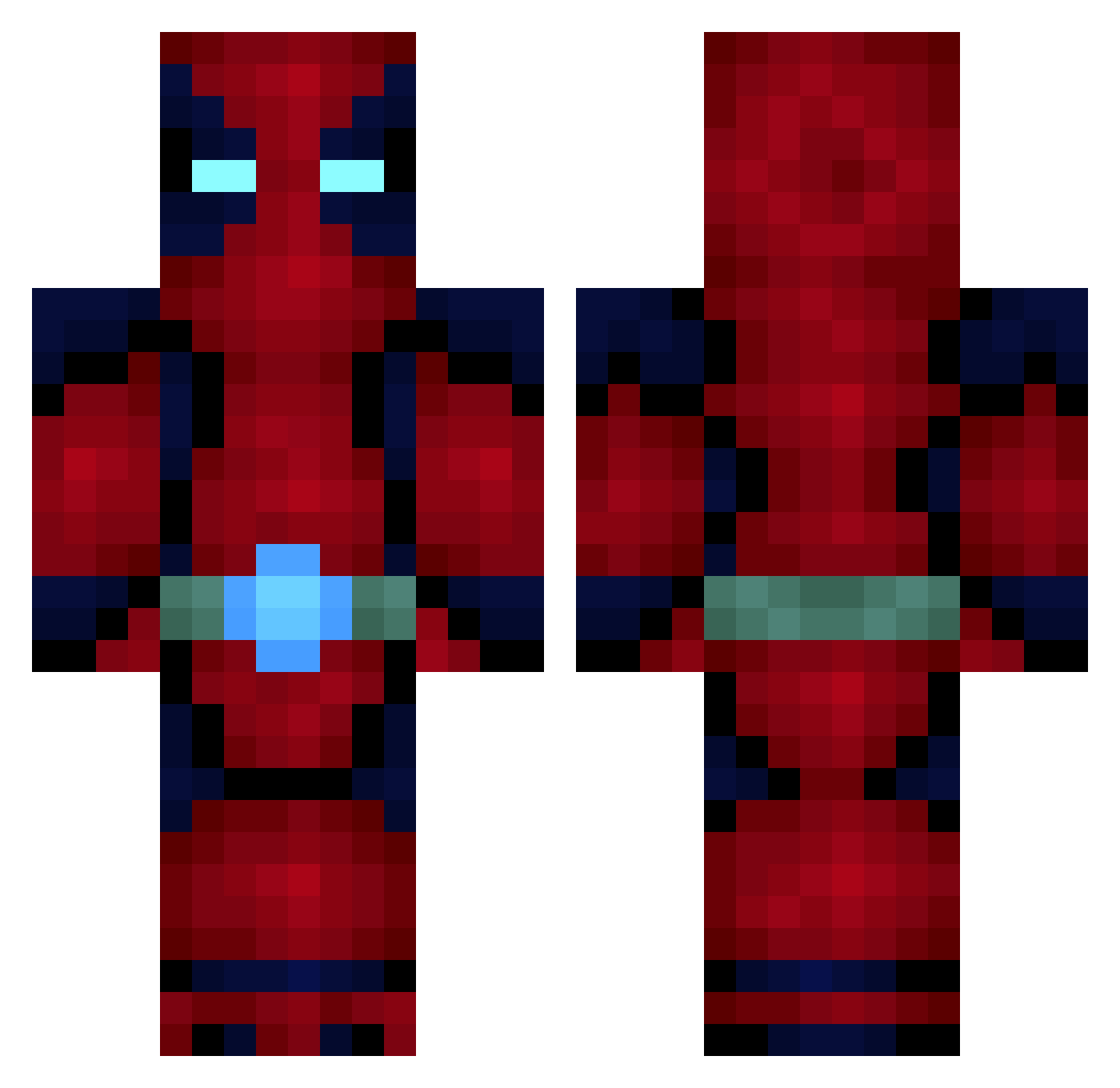SPMMIKE22 Minecraft skin, front and back view