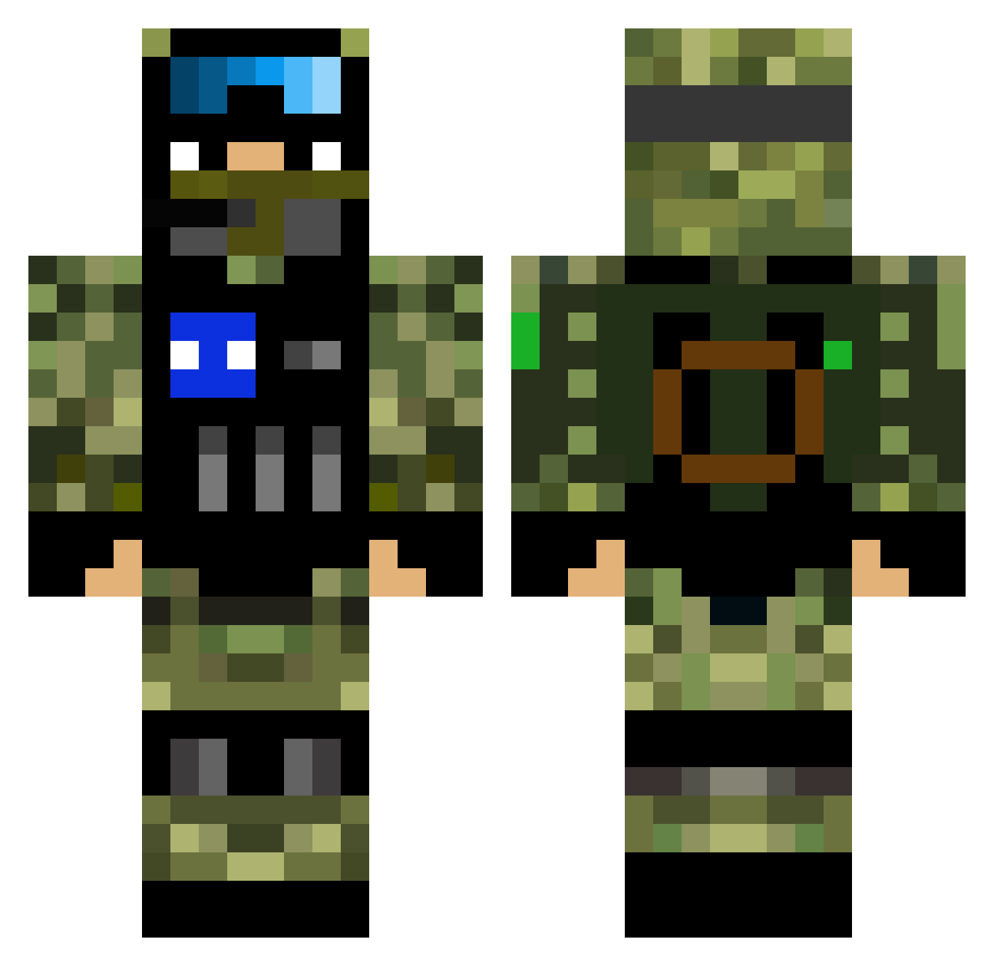 CR7SUIII Minecraft skin, front and back view