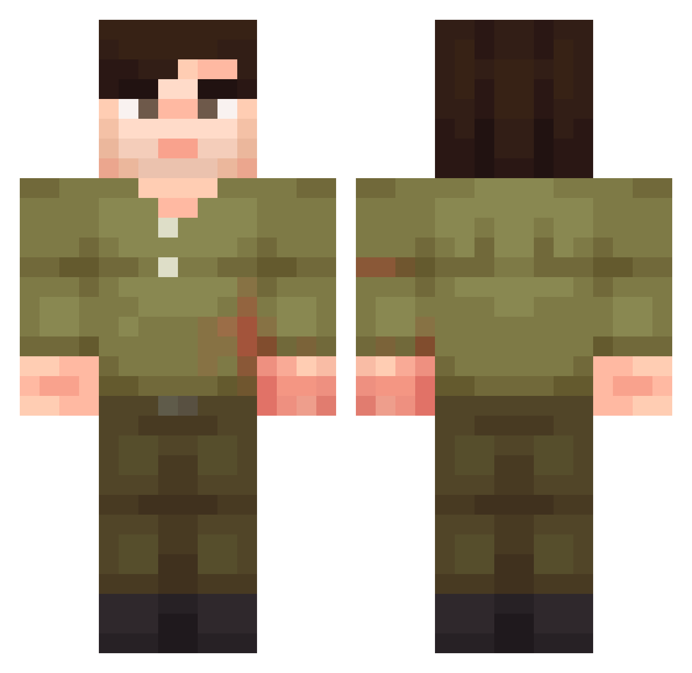 Ertuncus_ Minecraft skin, front and back view