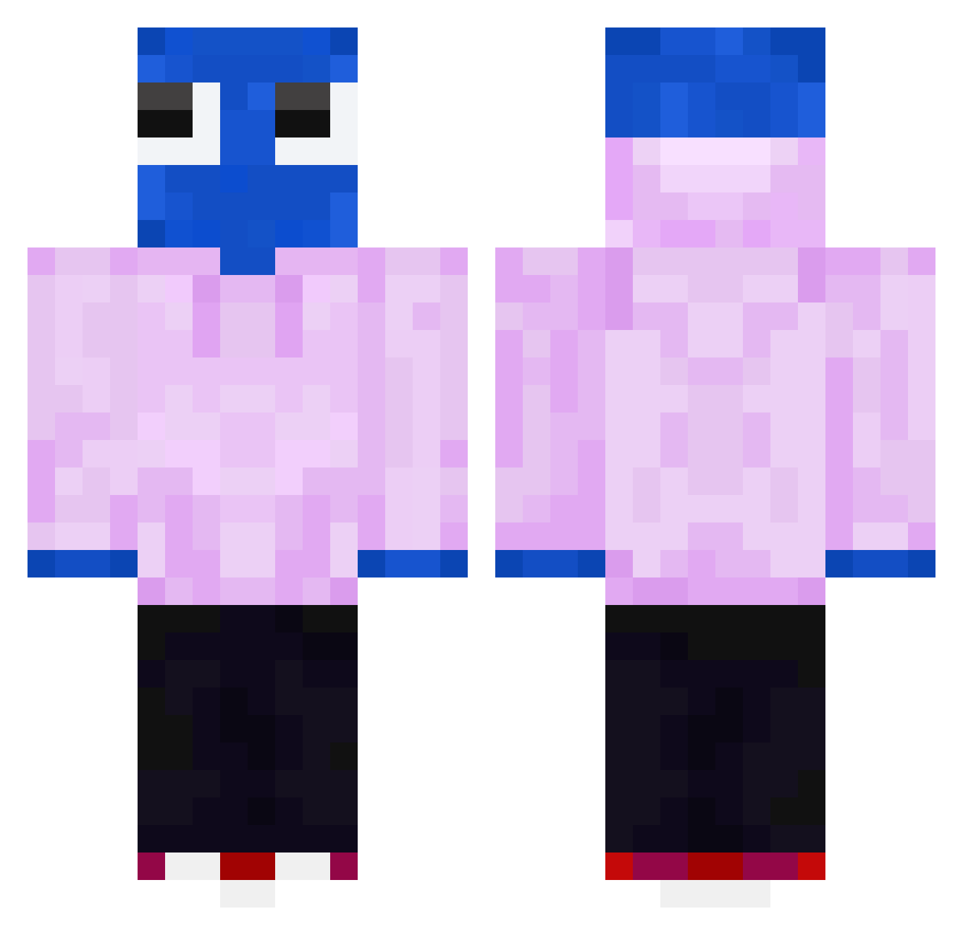 MatthijsJB Minecraft skin, front and back view