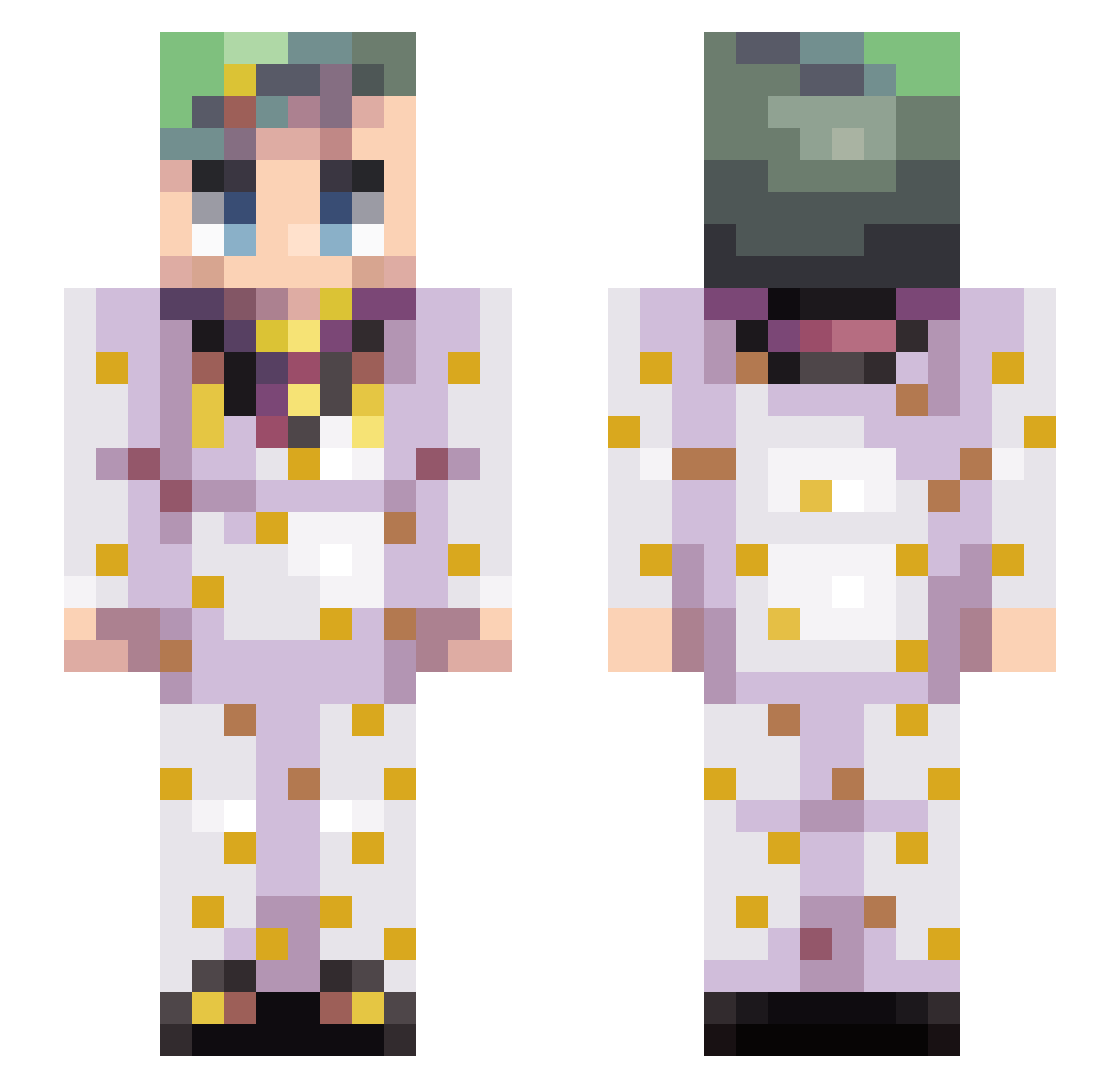 Jasonix25 Minecraft skin, front and back view
