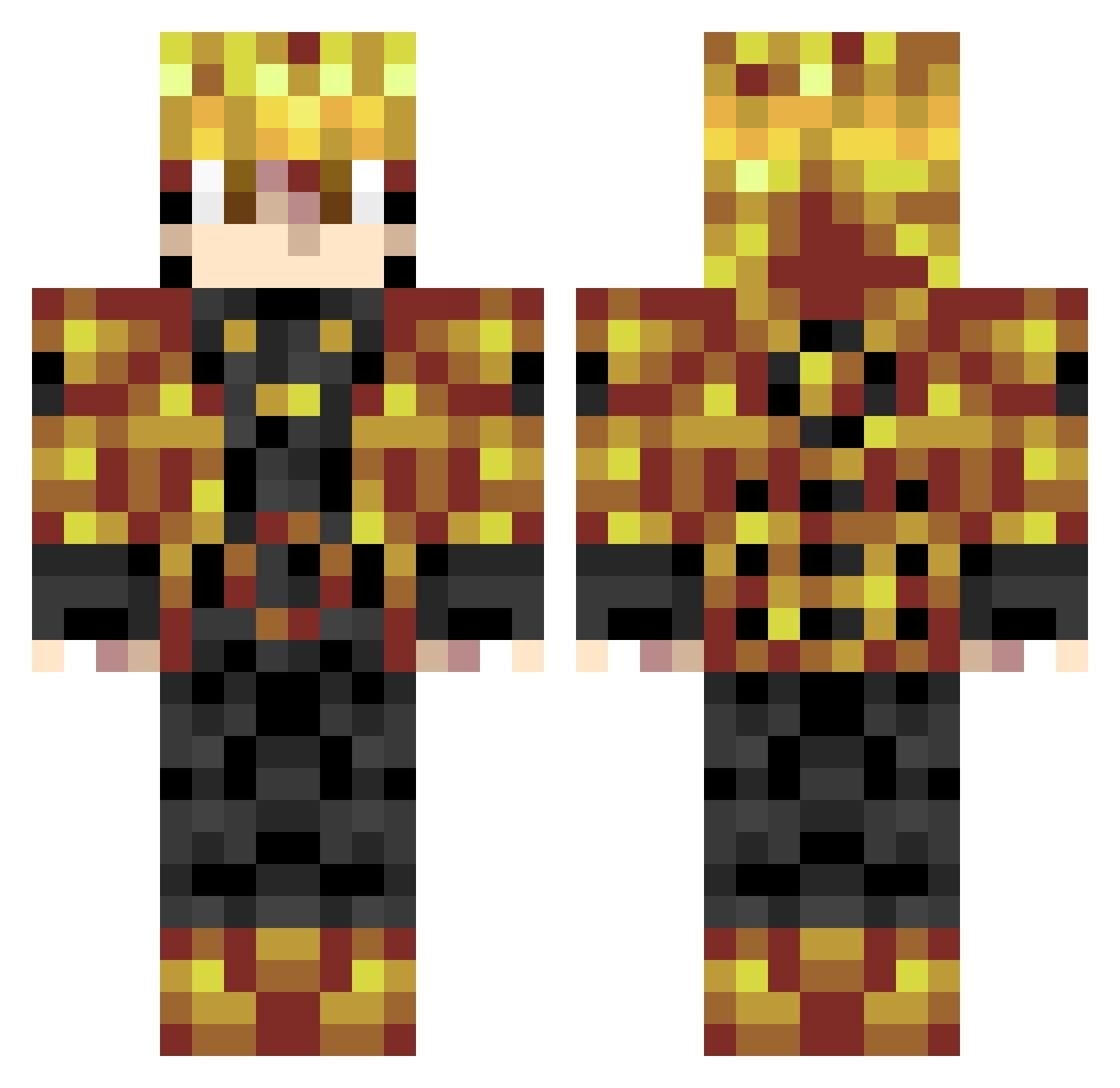 greengenltgozige Minecraft skin, front and back view