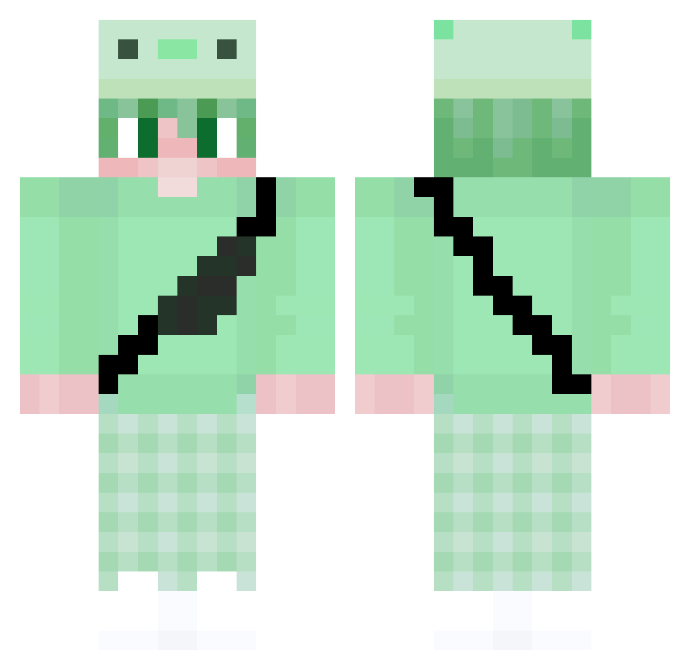 Abix_UwU Minecraft skin, front and back view