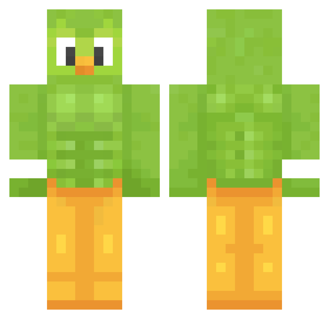 nukerwl Minecraft skin, front and back view