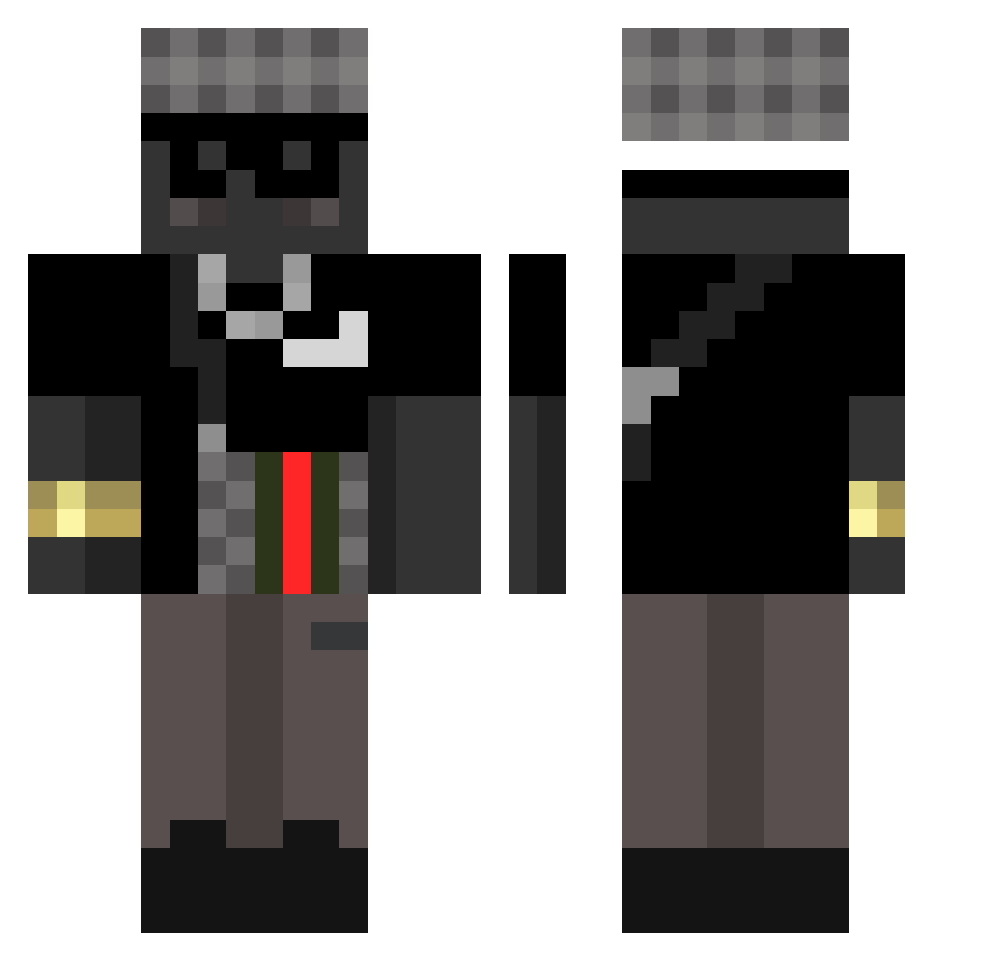 anon871446 Minecraft skin, front and back view