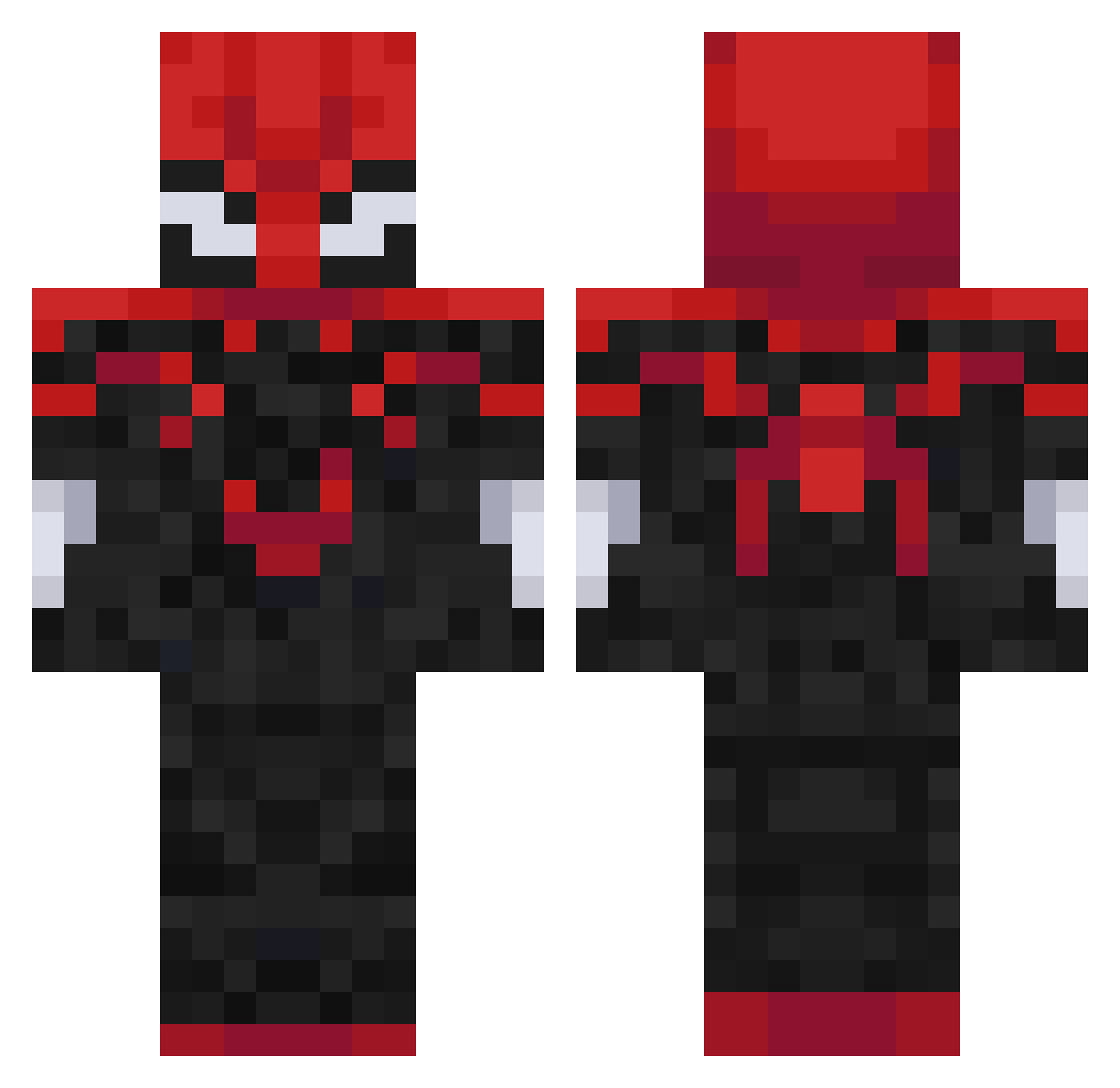 kirwee Minecraft skin, front and back view