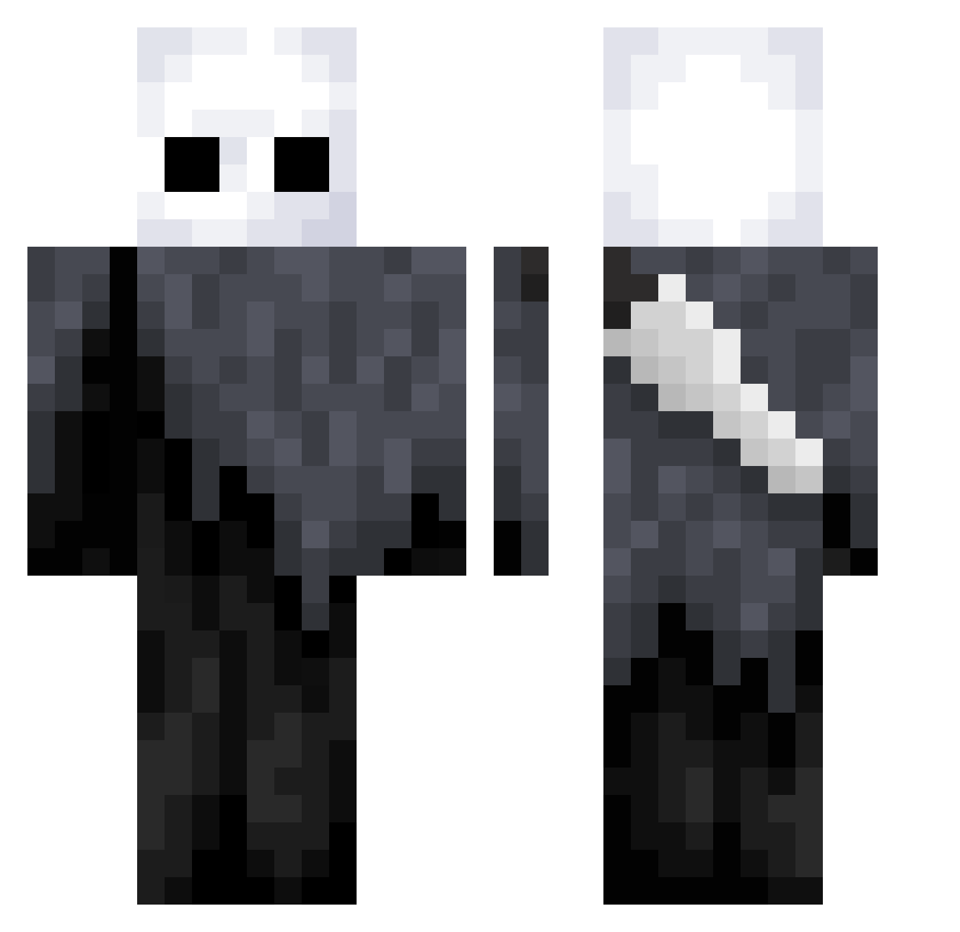 Vayco18 Minecraft skin, front and back view