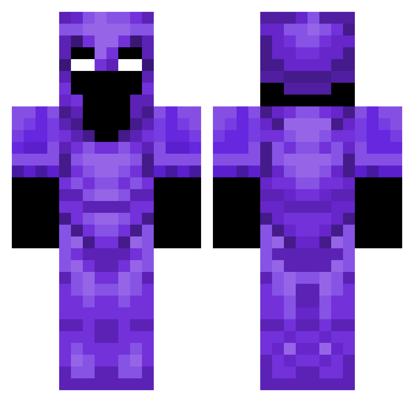 Beast_Nick_ Minecraft skin, front and back view
