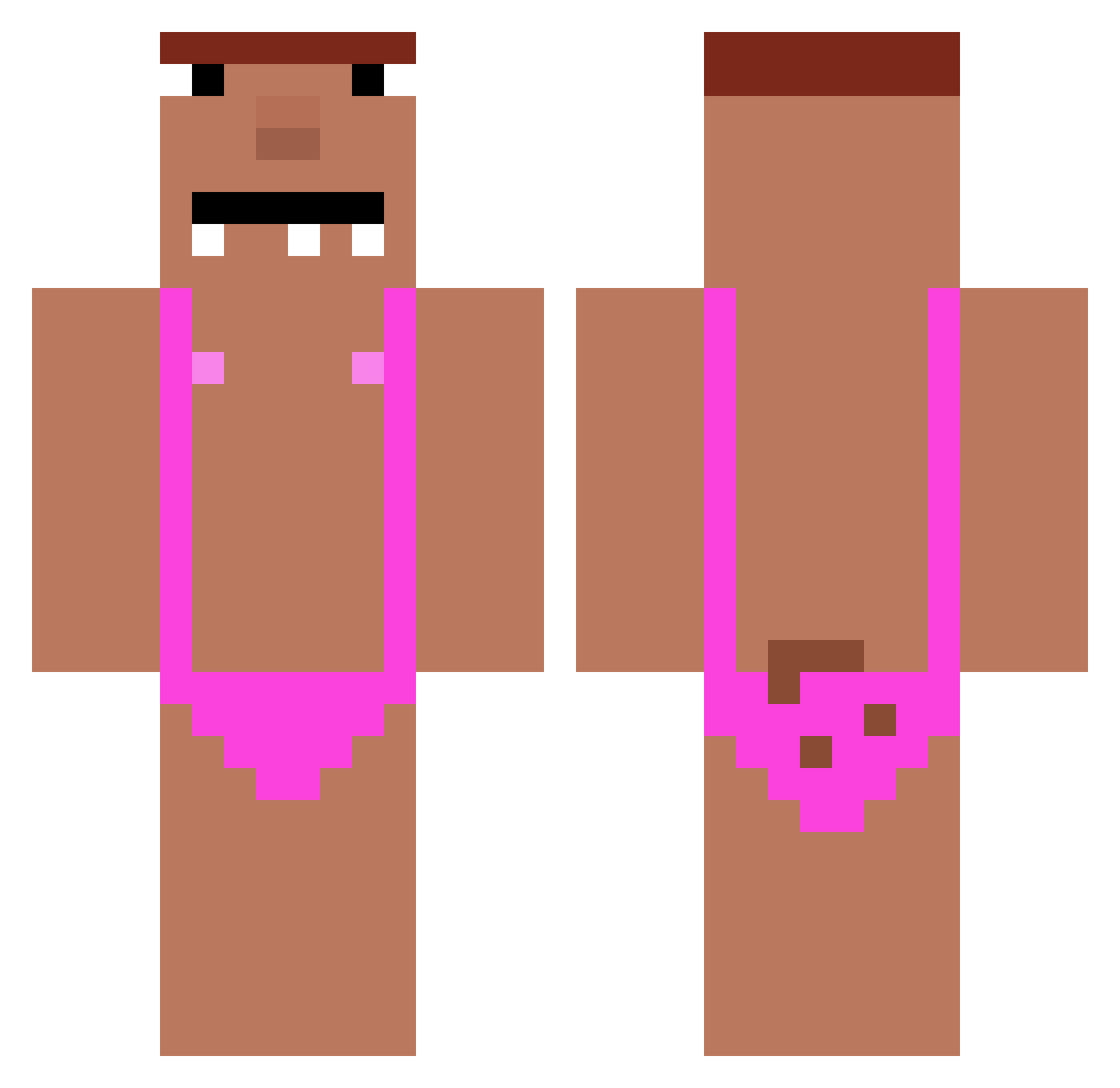 zielomek1234 Minecraft skin, front and back view