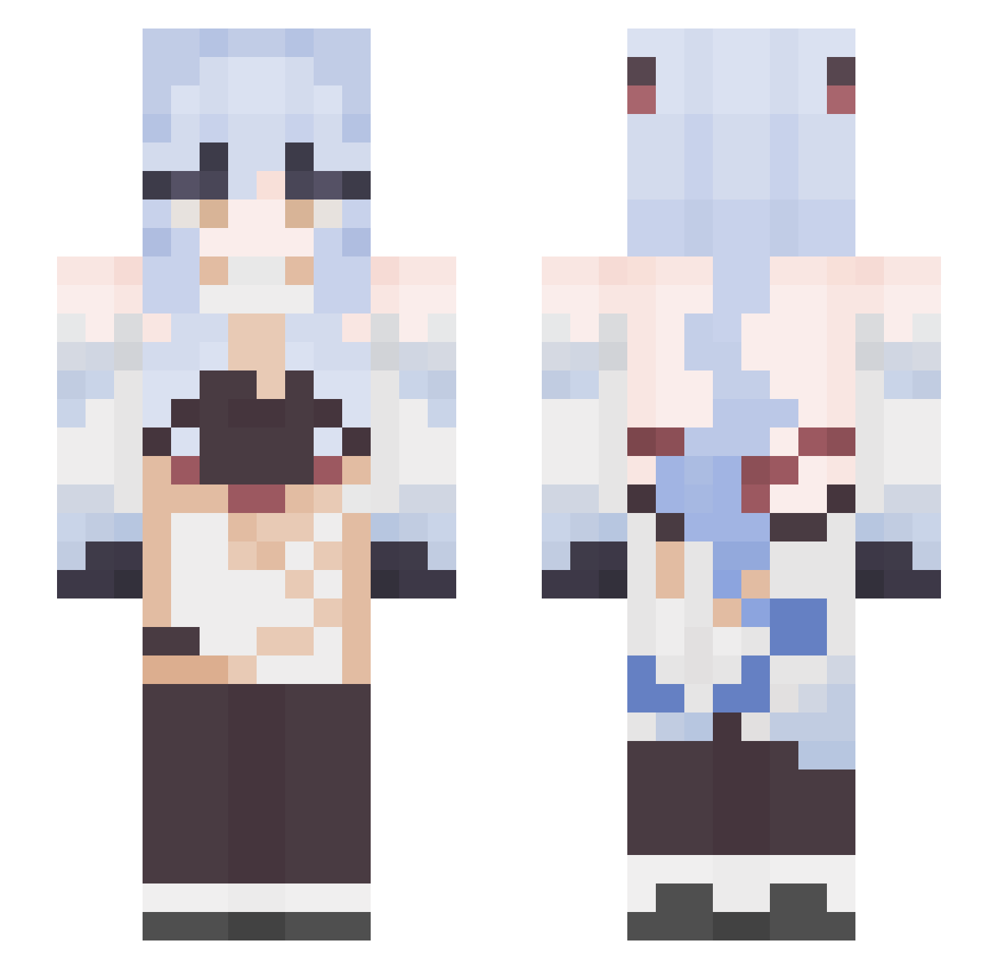 Qiki_QAQ Minecraft skin, front and back view