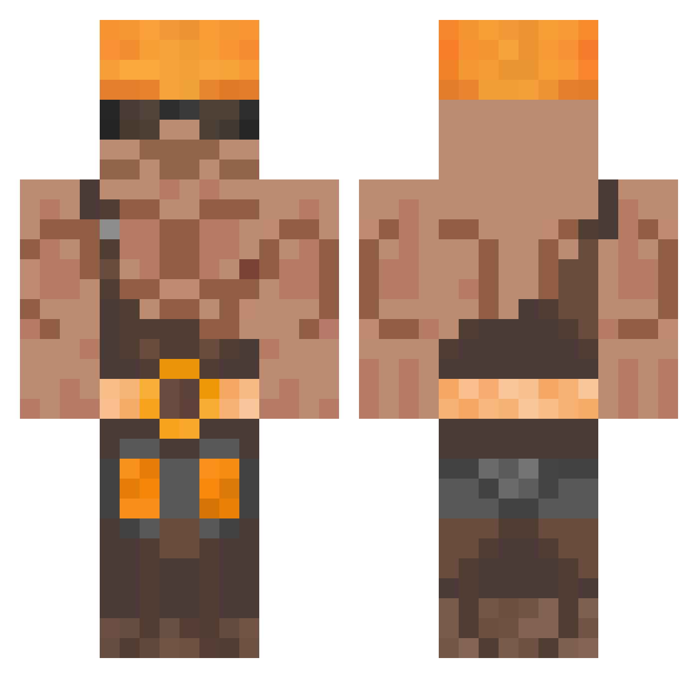 Dragon880Geniy Minecraft skin, front and back view