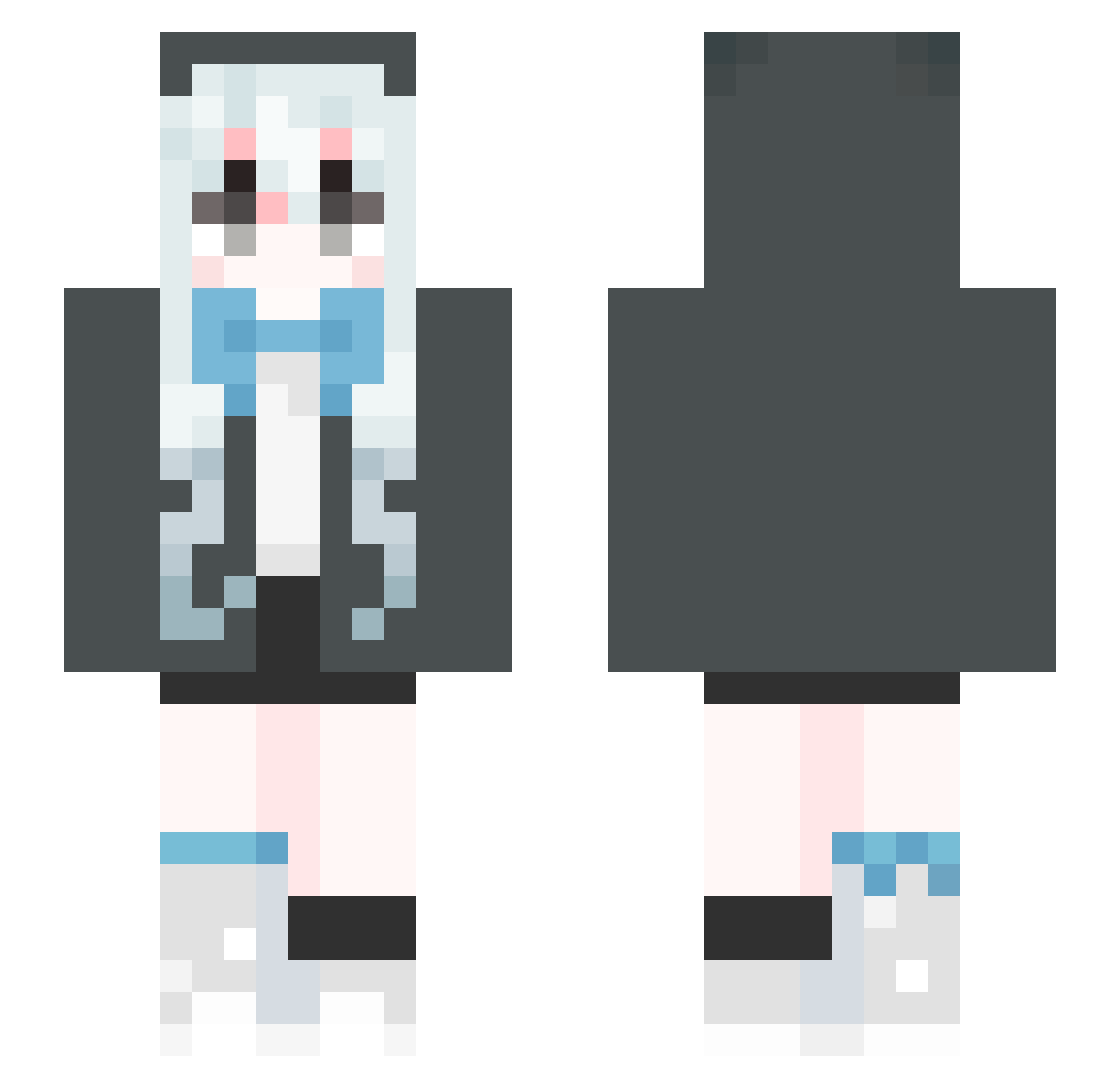 spaceforyou Minecraft skin, front and back view