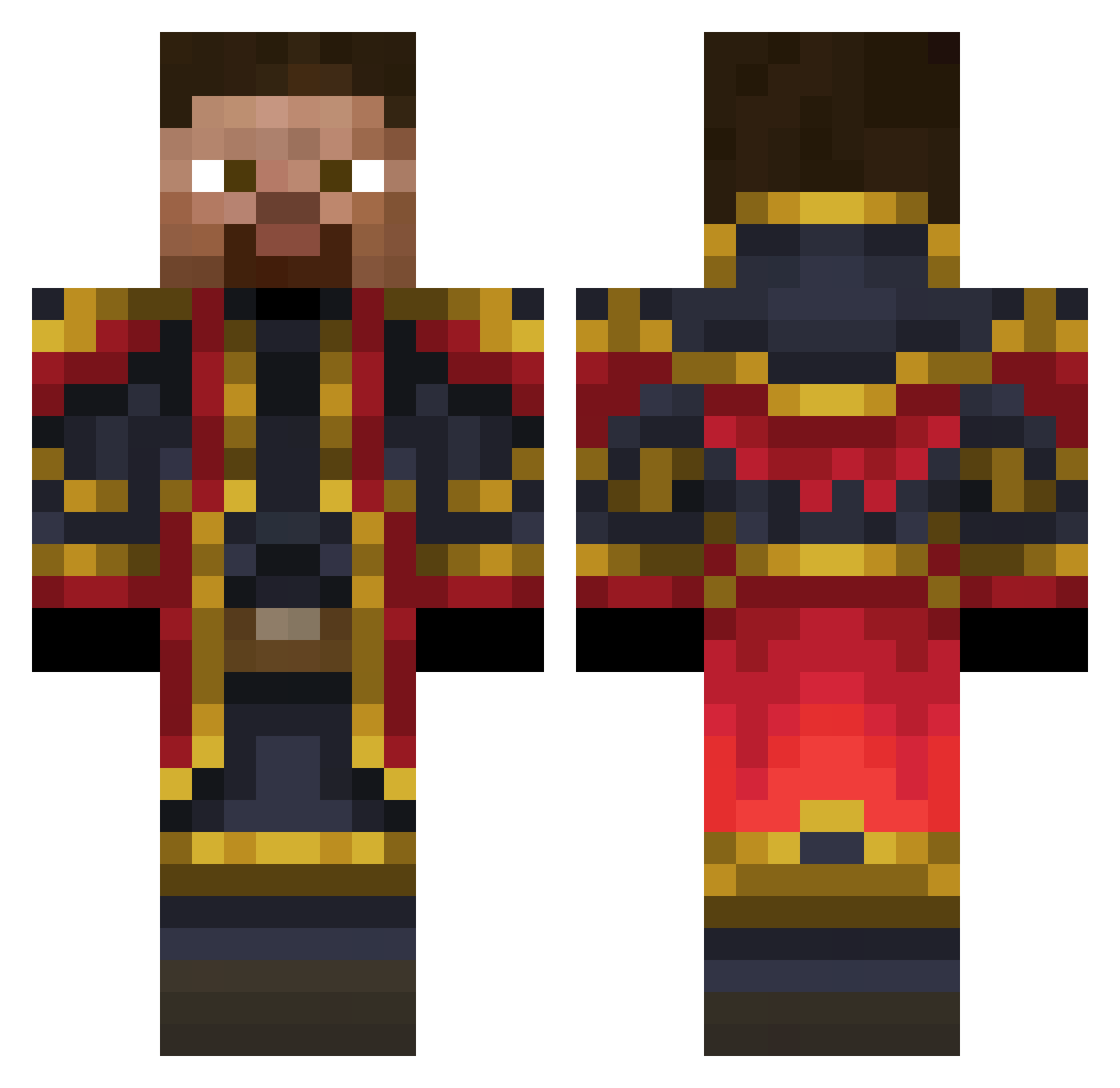 arctryn Minecraft skin, front and back view