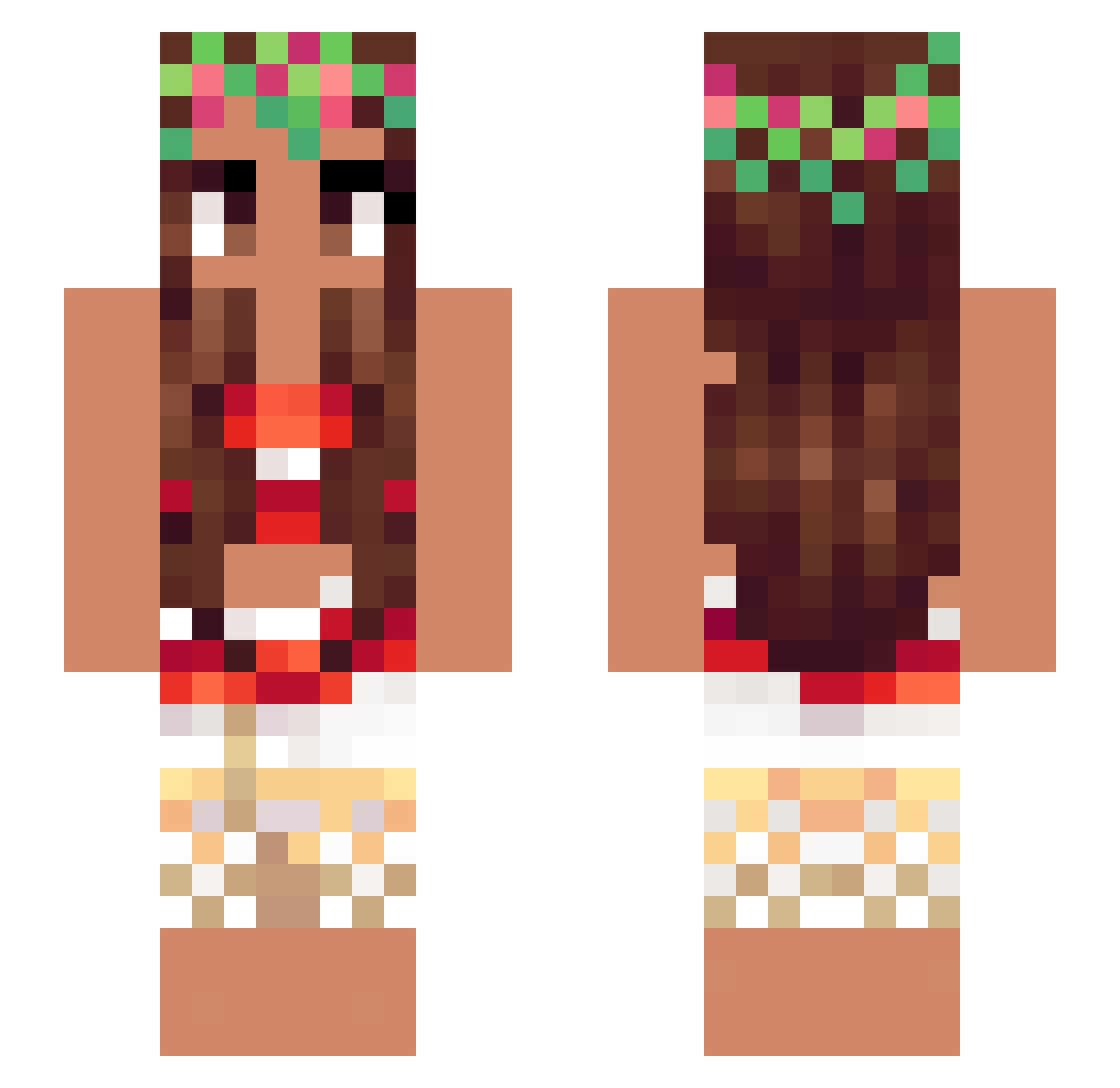 S1oo Minecraft skin, front and back view