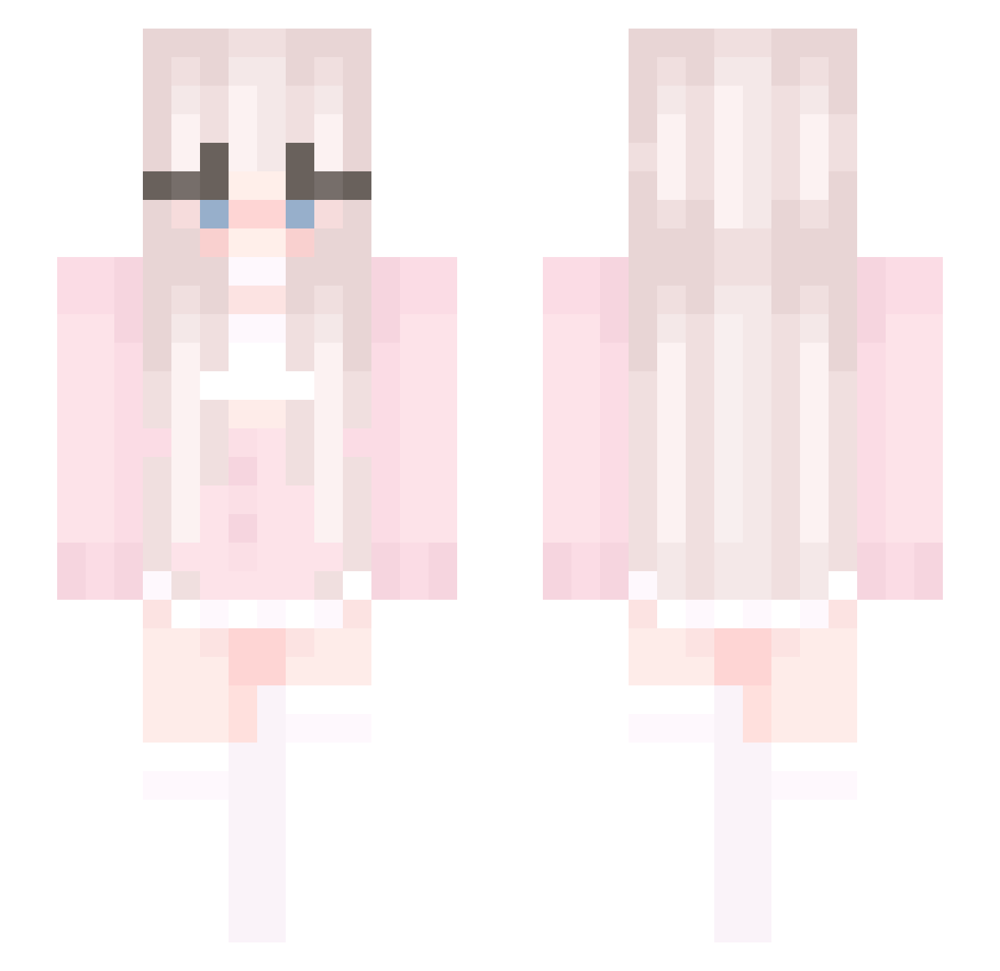 Betula Minecraft skin, front and back view