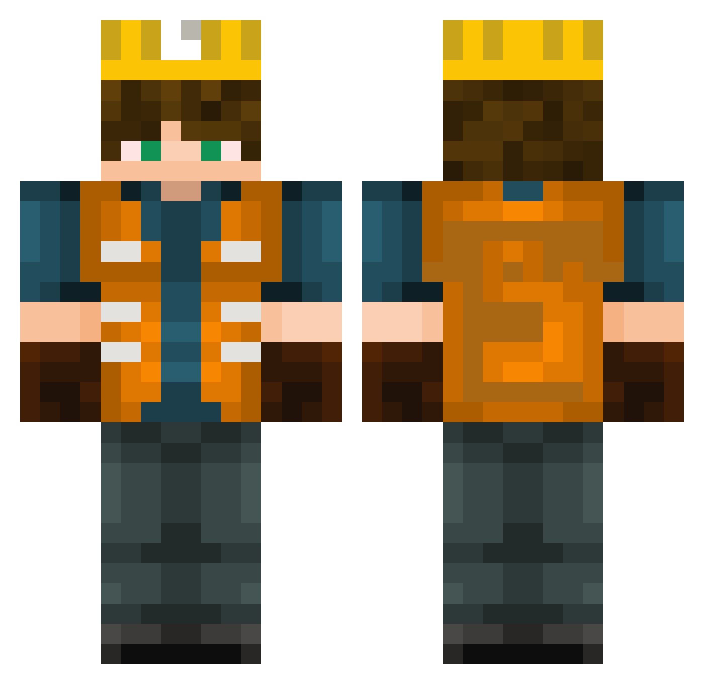 Tony_Gamer16 Minecraft skin, front and back view