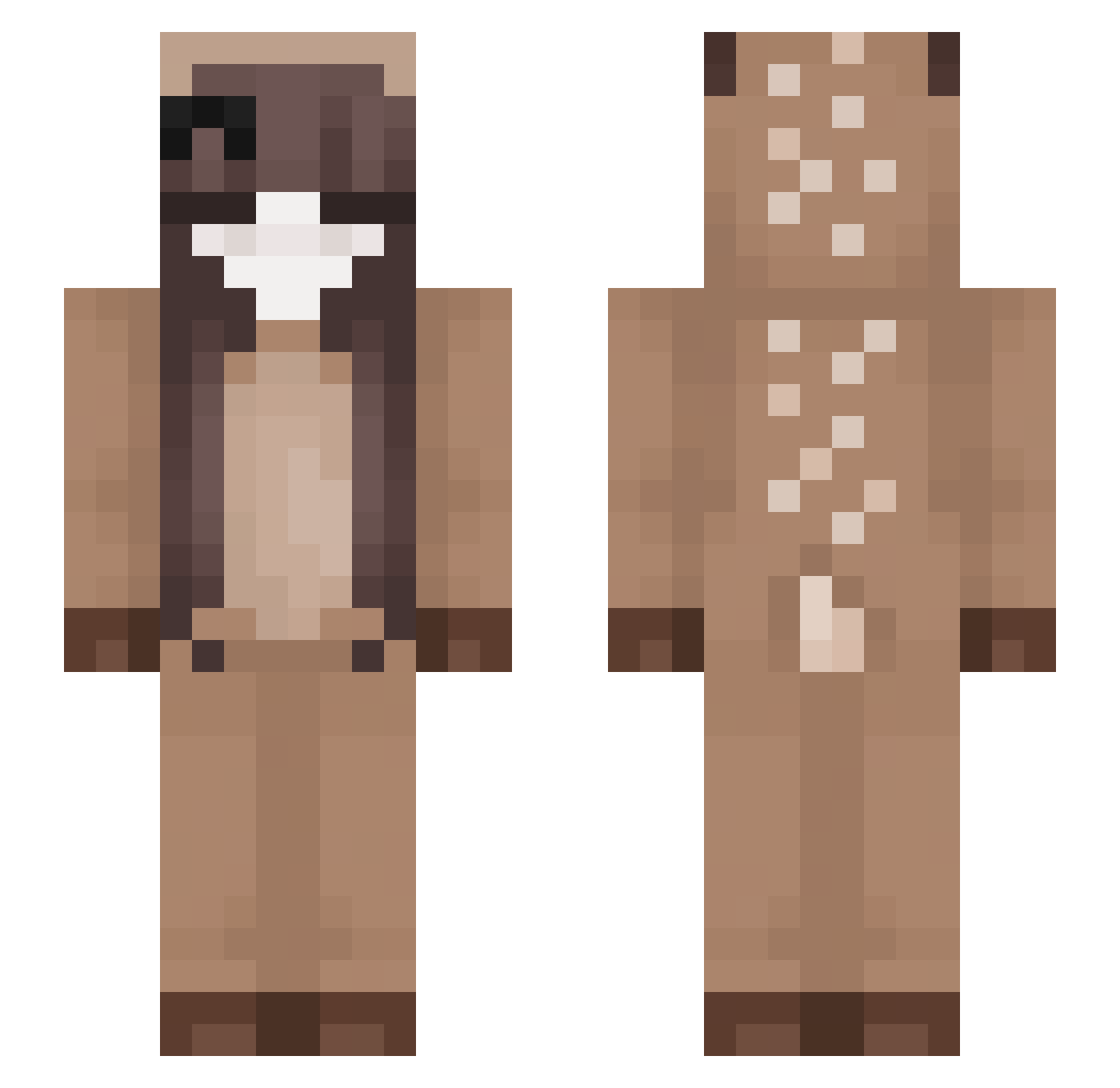 primerose Minecraft skin, front and back view