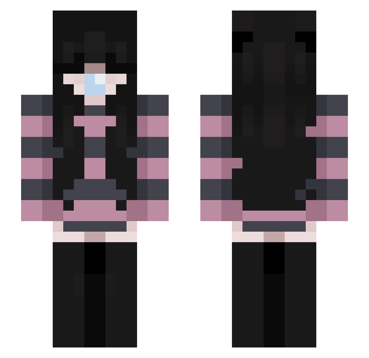 Elesa_ Minecraft skin, front and back view