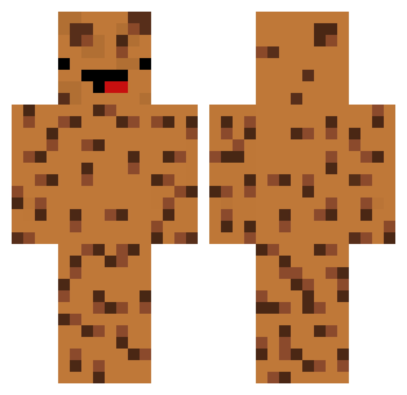 PetitBiscuit024 Minecraft skin, front and back view