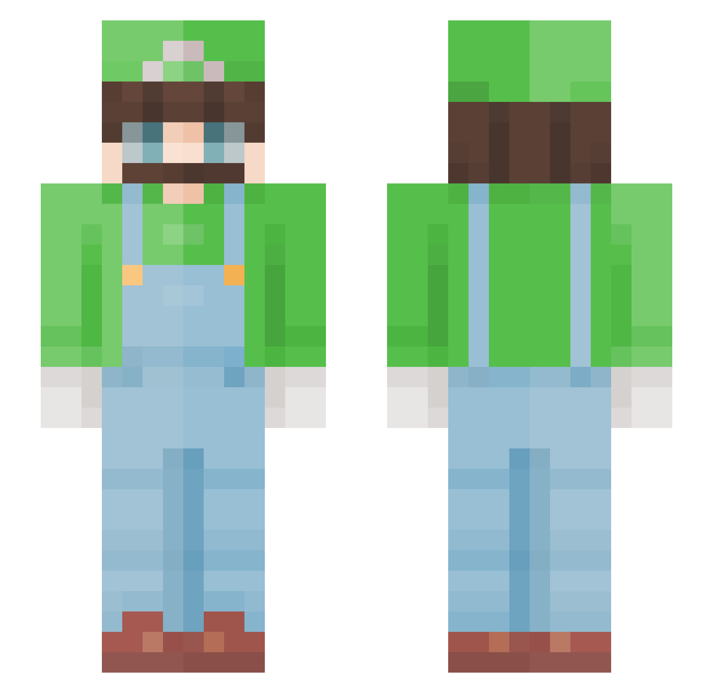 TamerOfGods Minecraft skin, front and back view