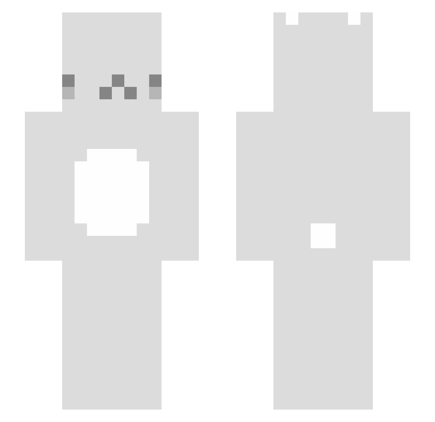 lilpebb Minecraft skin, front and back view
