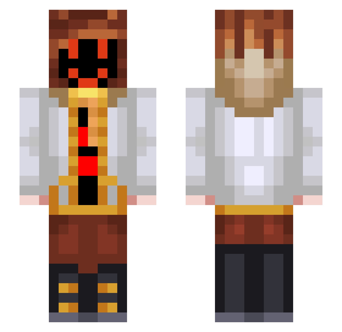 Slayer_Vanity Minecraft skin, front and back view