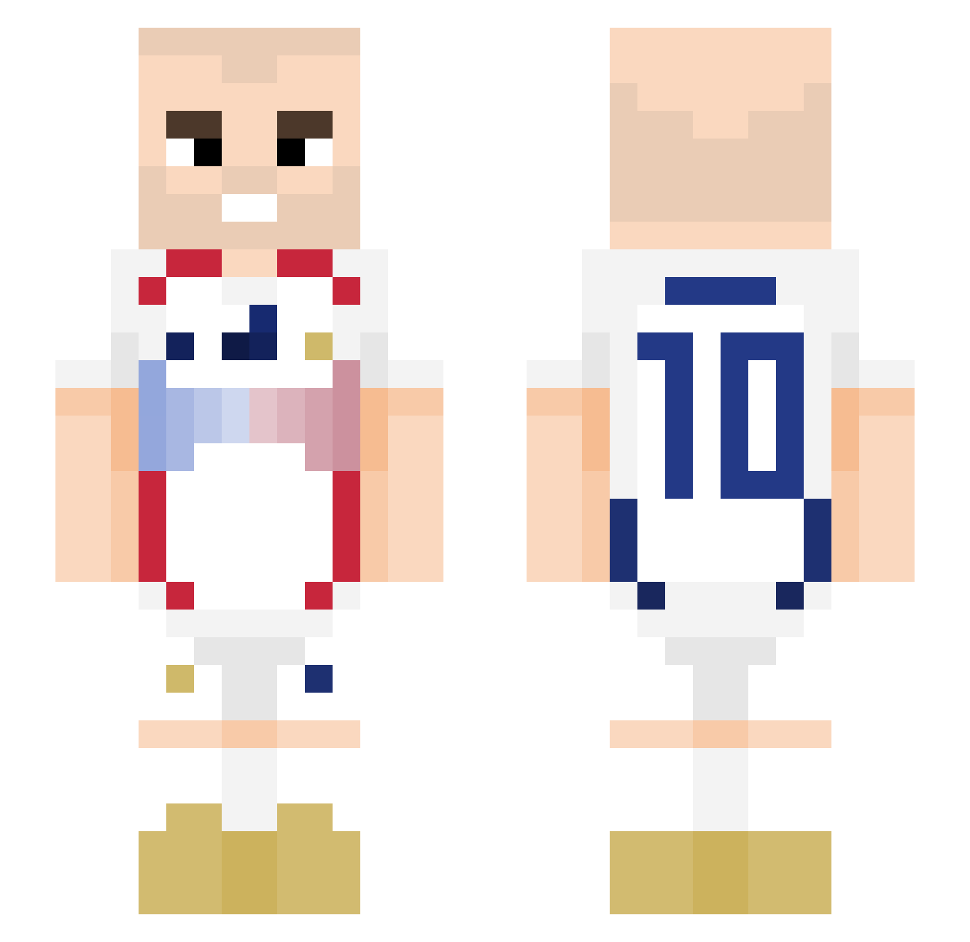 BIL1319 Minecraft skin, front and back view