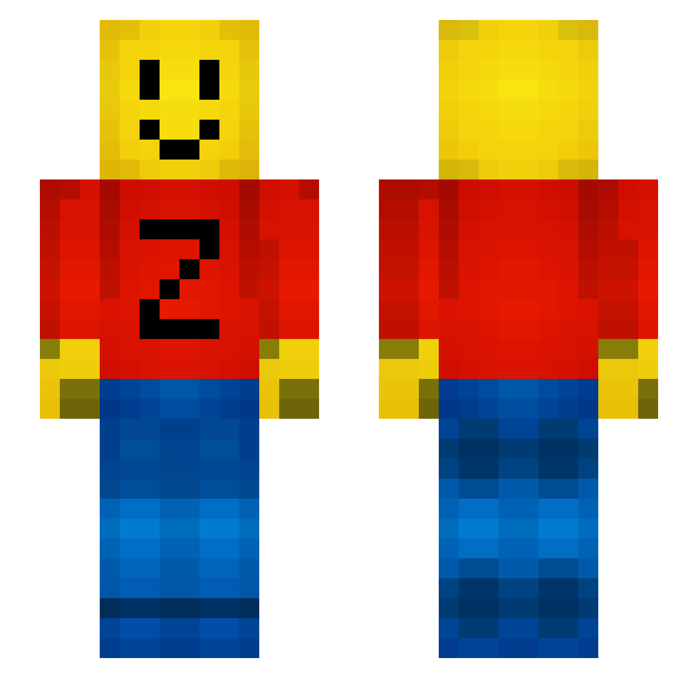 kazaxstyle Minecraft skin, front and back view