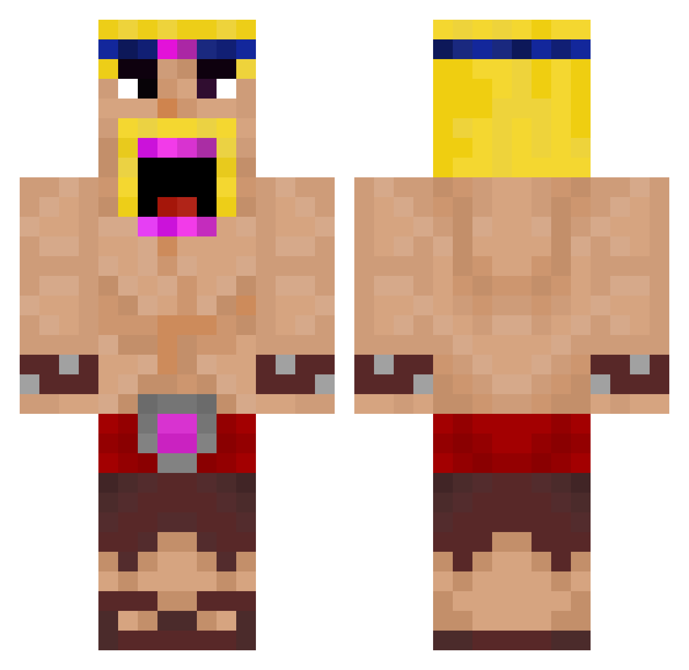 ChiefPrestige Minecraft skin, front and back view