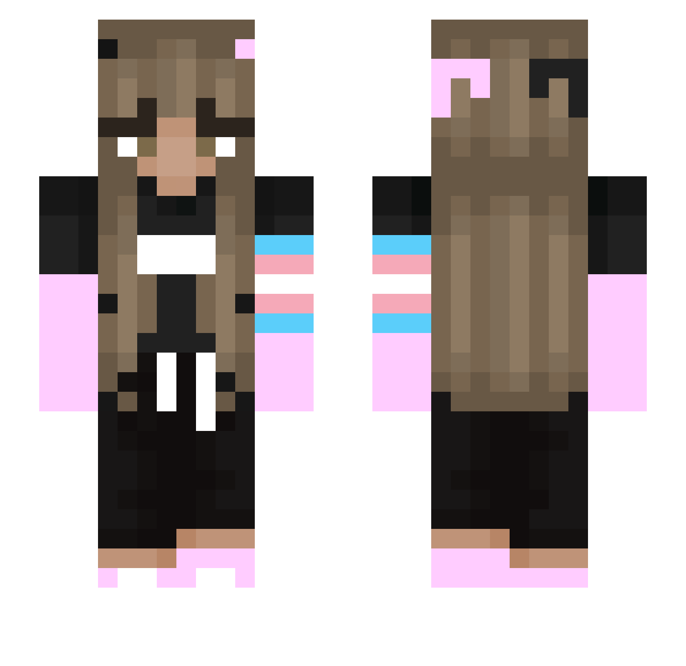 thefutuure Minecraft skin, front and back view