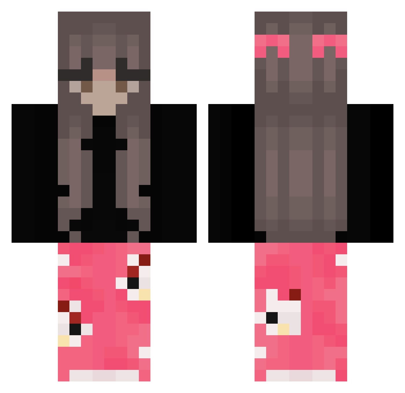 maaryyam Minecraft skin, front and back view