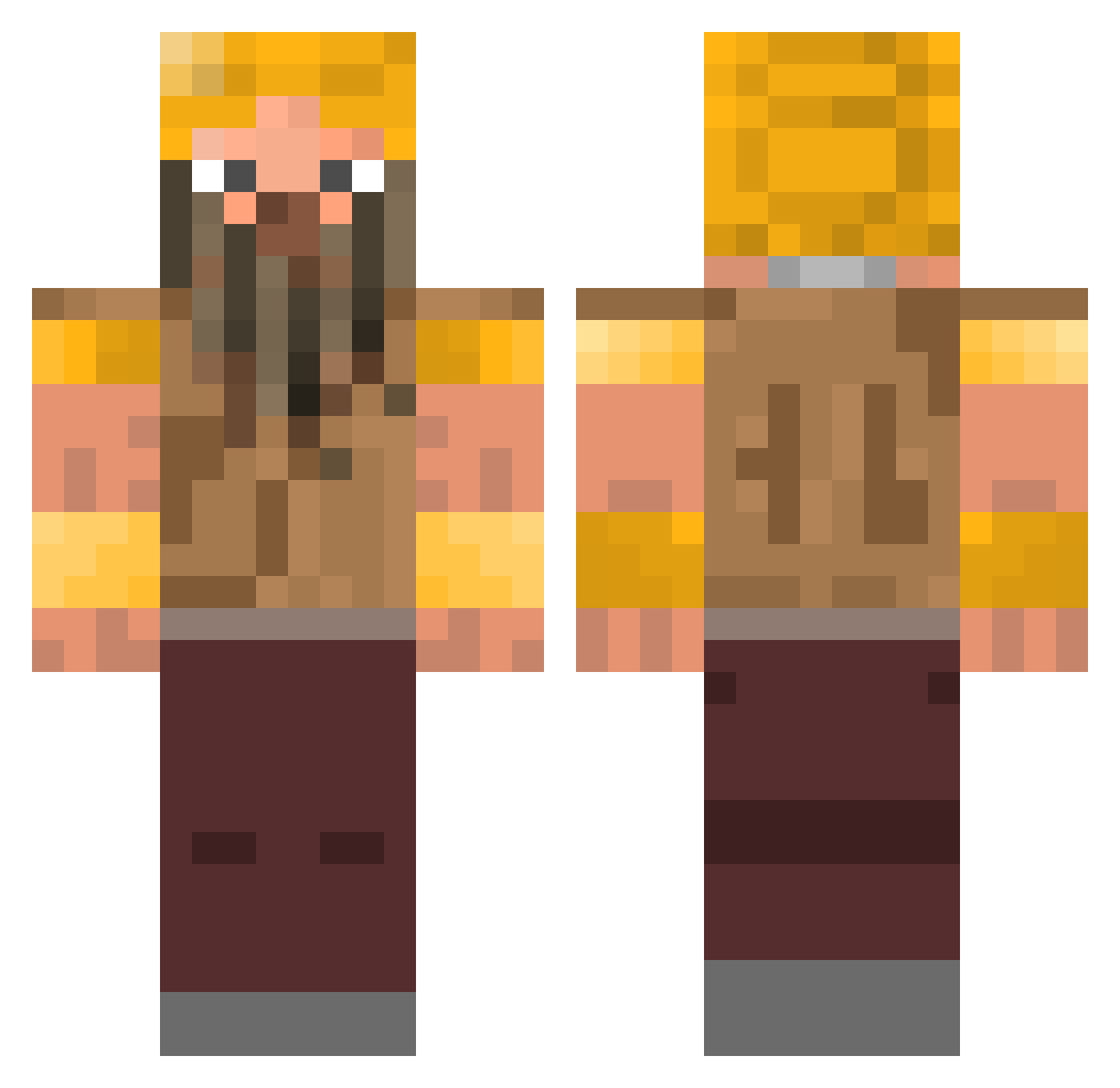minecraftereb Minecraft skin, front and back view
