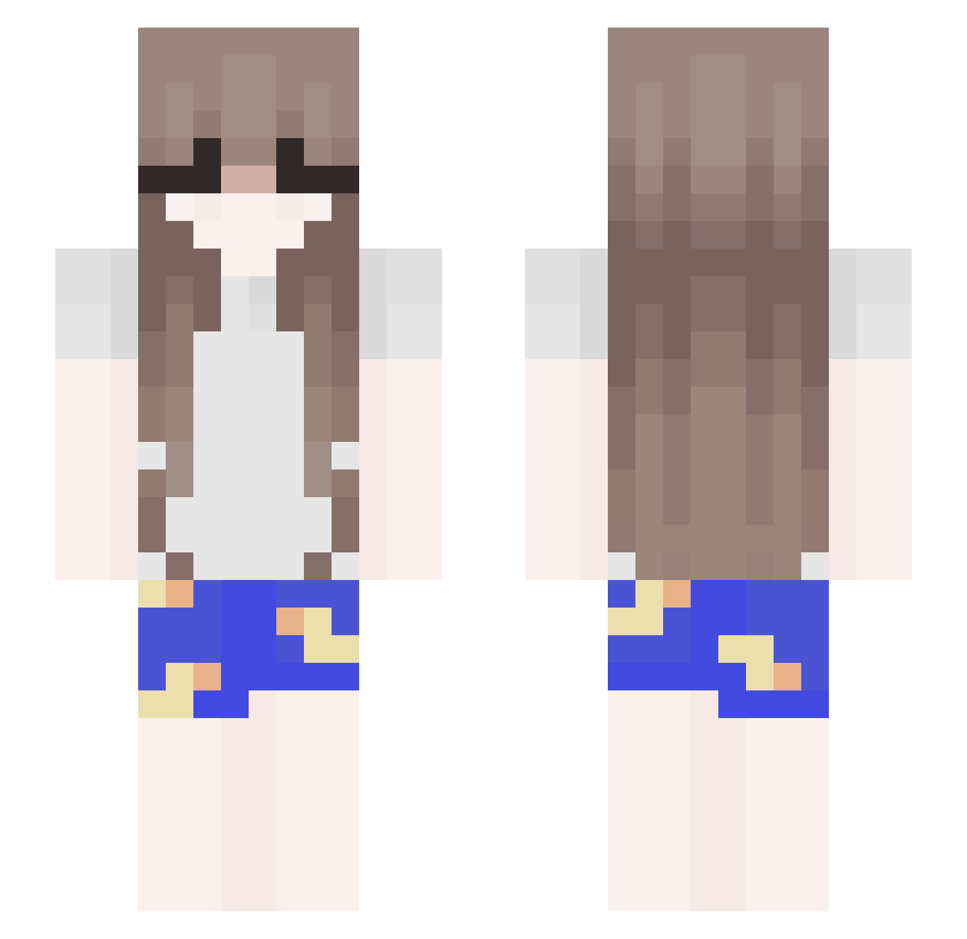 0840 Minecraft skin, front and back view