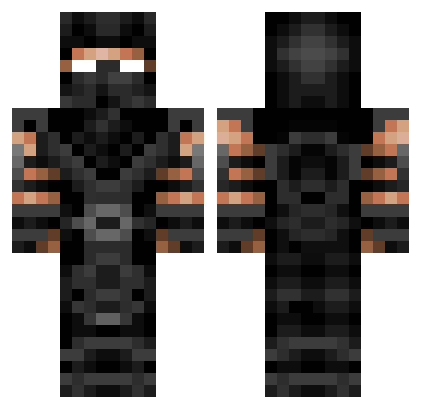 Eimgay Minecraft skin, front and back view