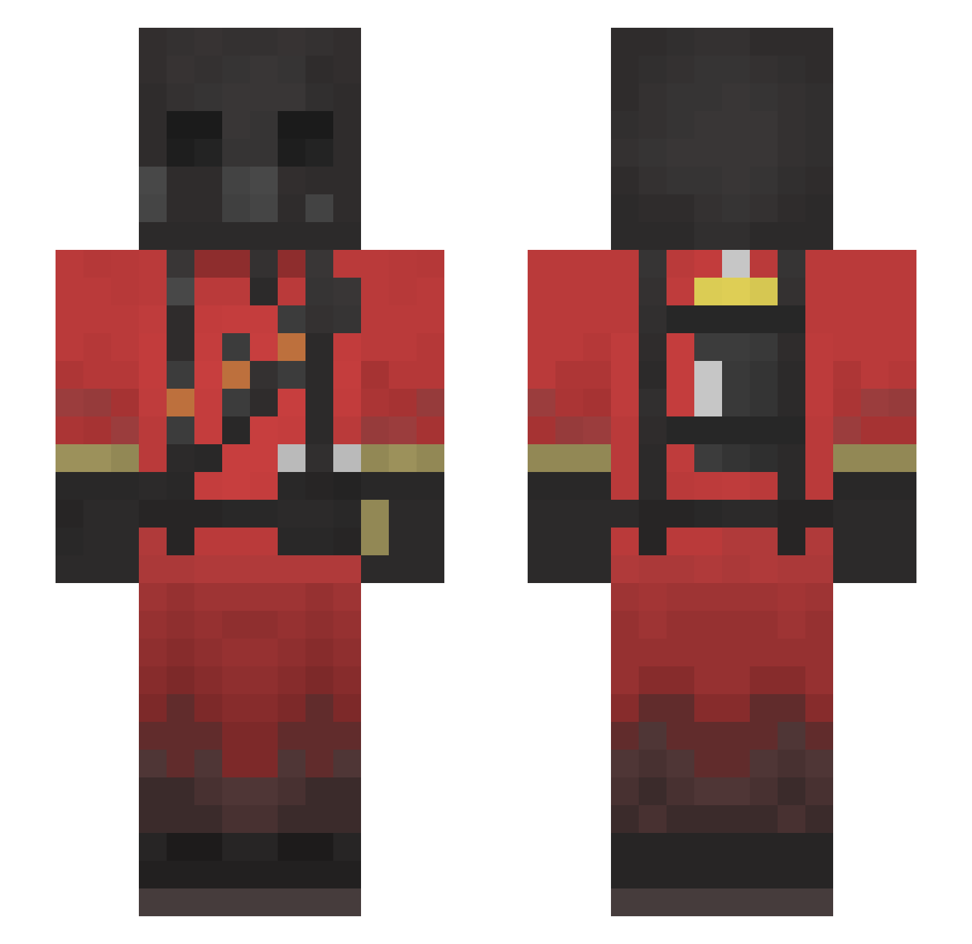 Cheezemaster123 Minecraft skin, front and back view