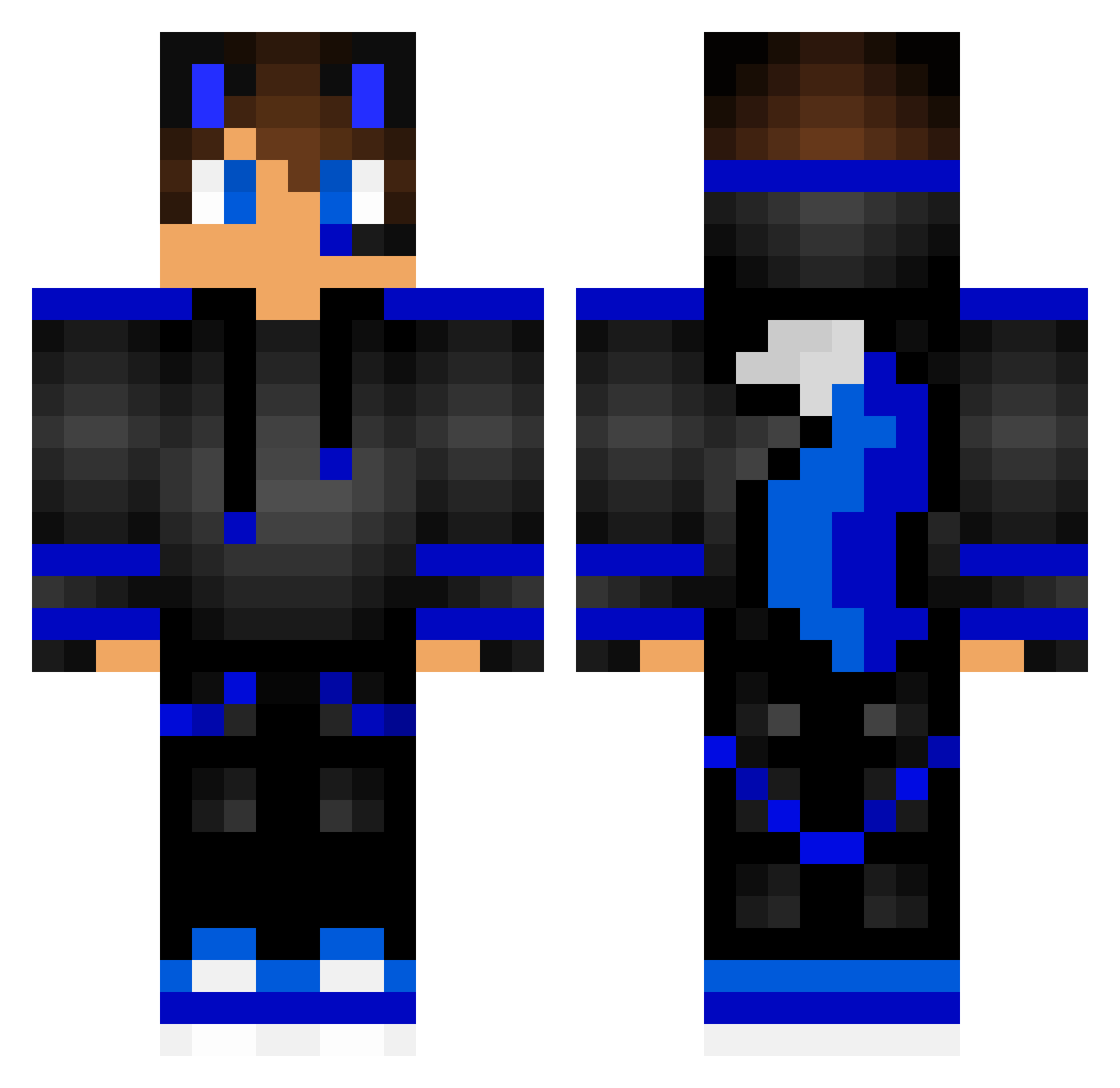 LEdge4z6UwU Minecraft skin, front and back view