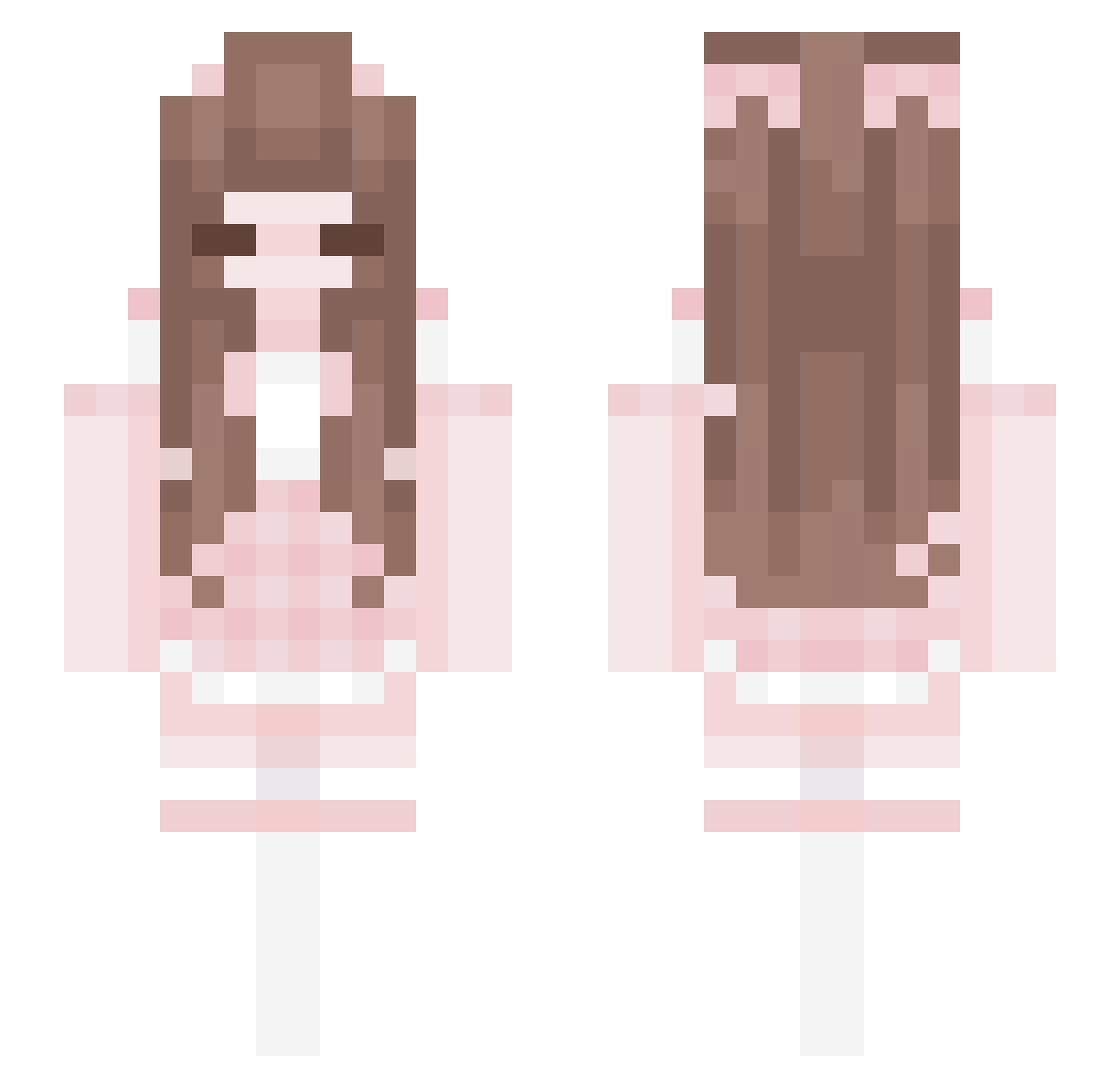cup1dst4r Minecraft skin, front and back view