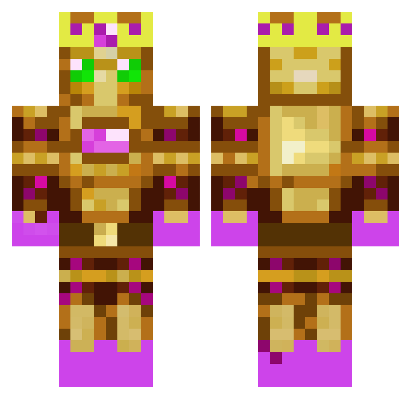 Neyro_1 Minecraft skin, front and back view