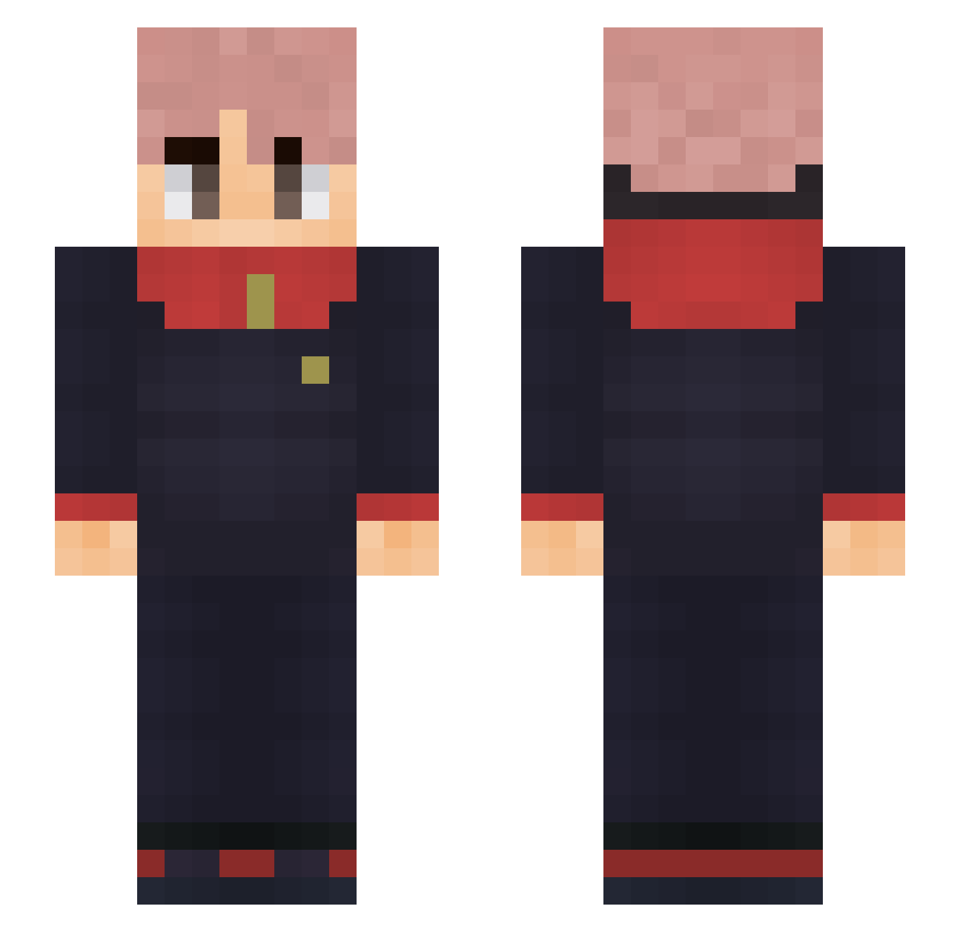 bruuhnch Minecraft skin, front and back view