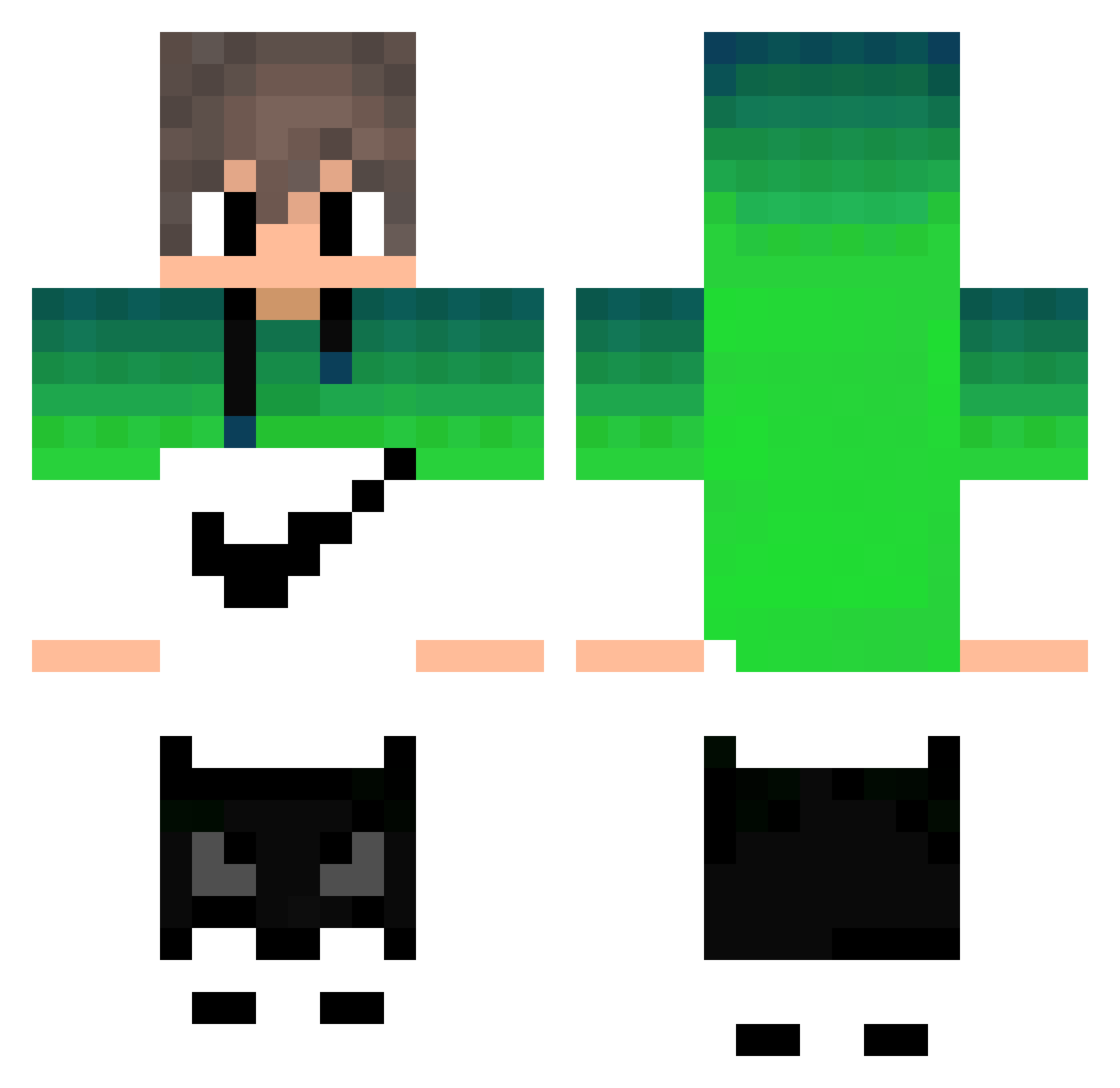 f3mx Minecraft skin, front and back view