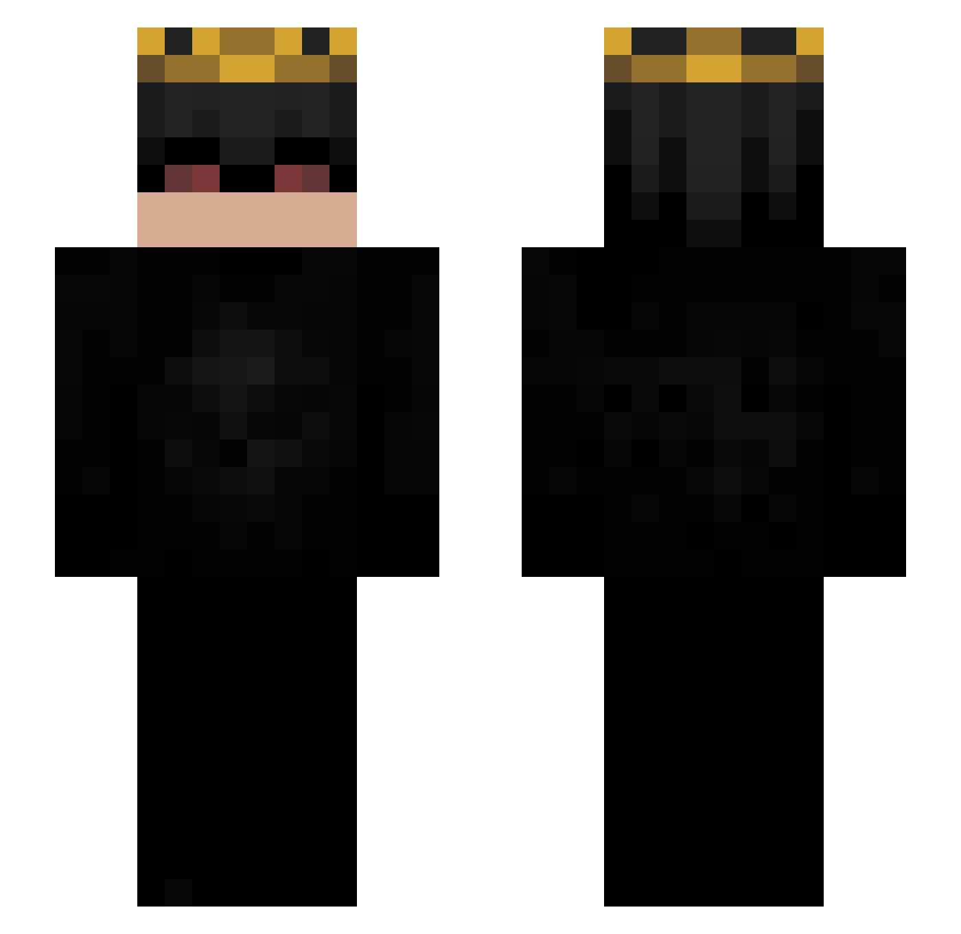 endfear Minecraft skin, front and back view