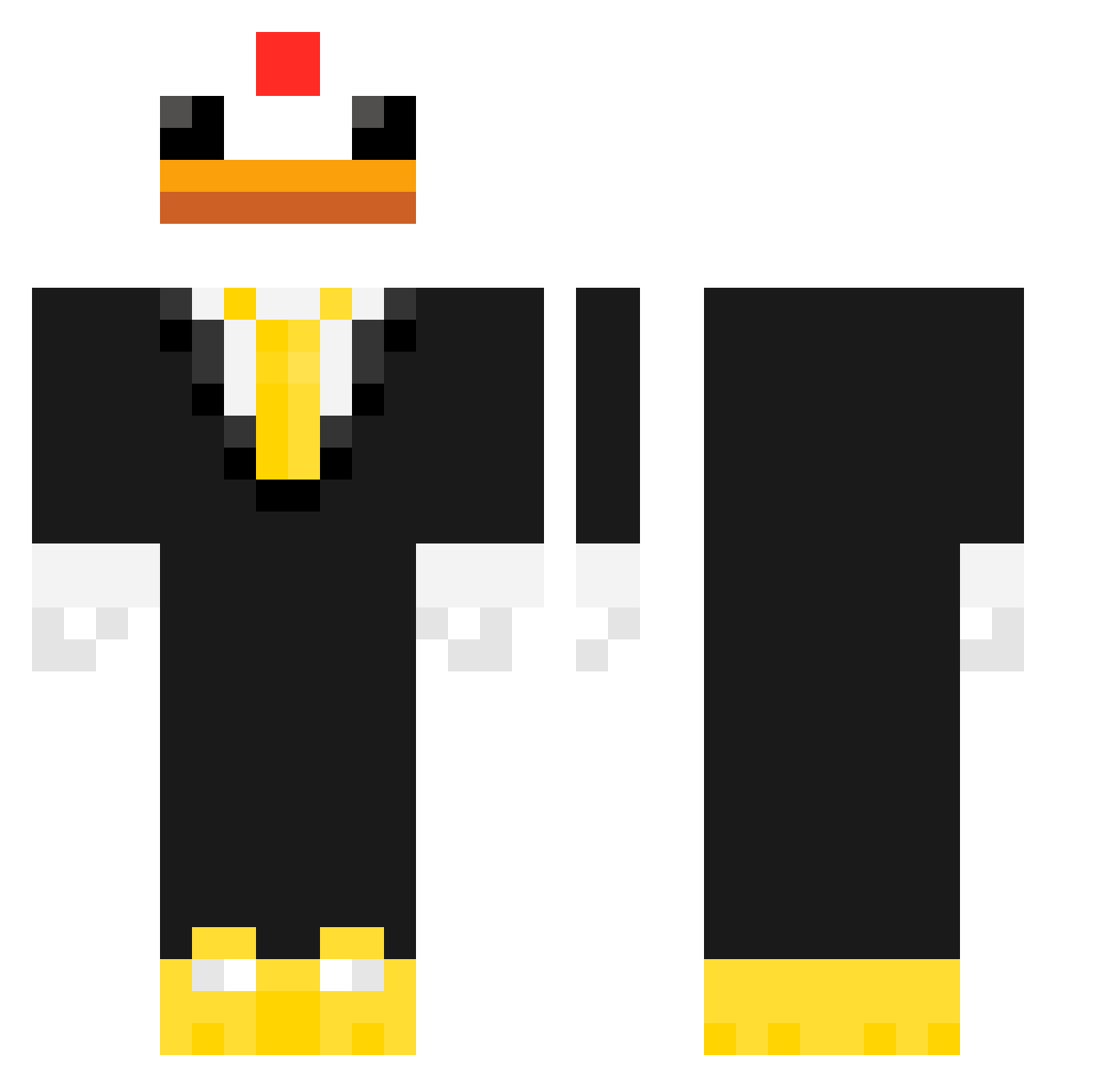 draeceo Minecraft skin, front and back view